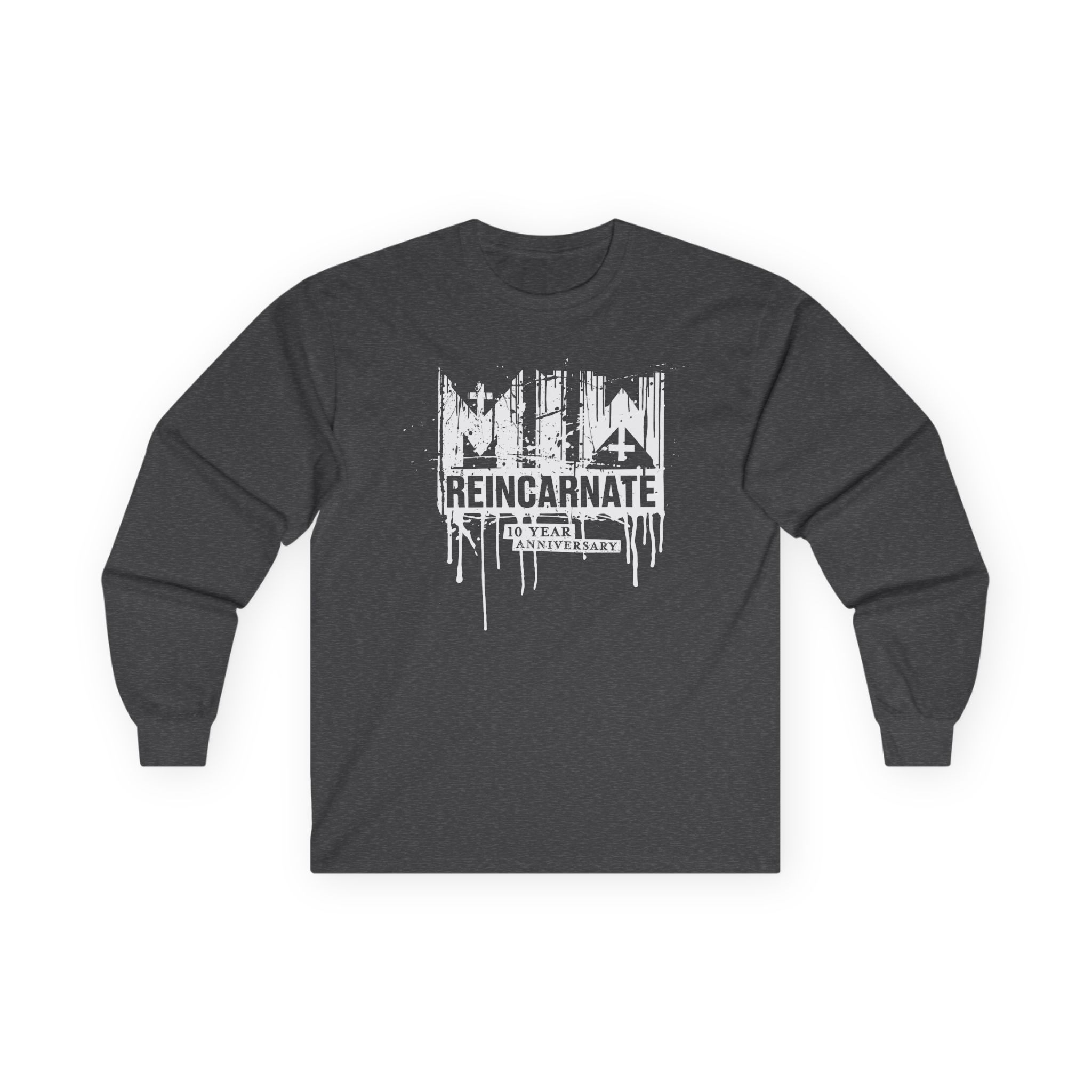 Motionless in White Reincarnate 10 Year Drip Logo Unisex Ultra Cotton Long Sleeve Tee