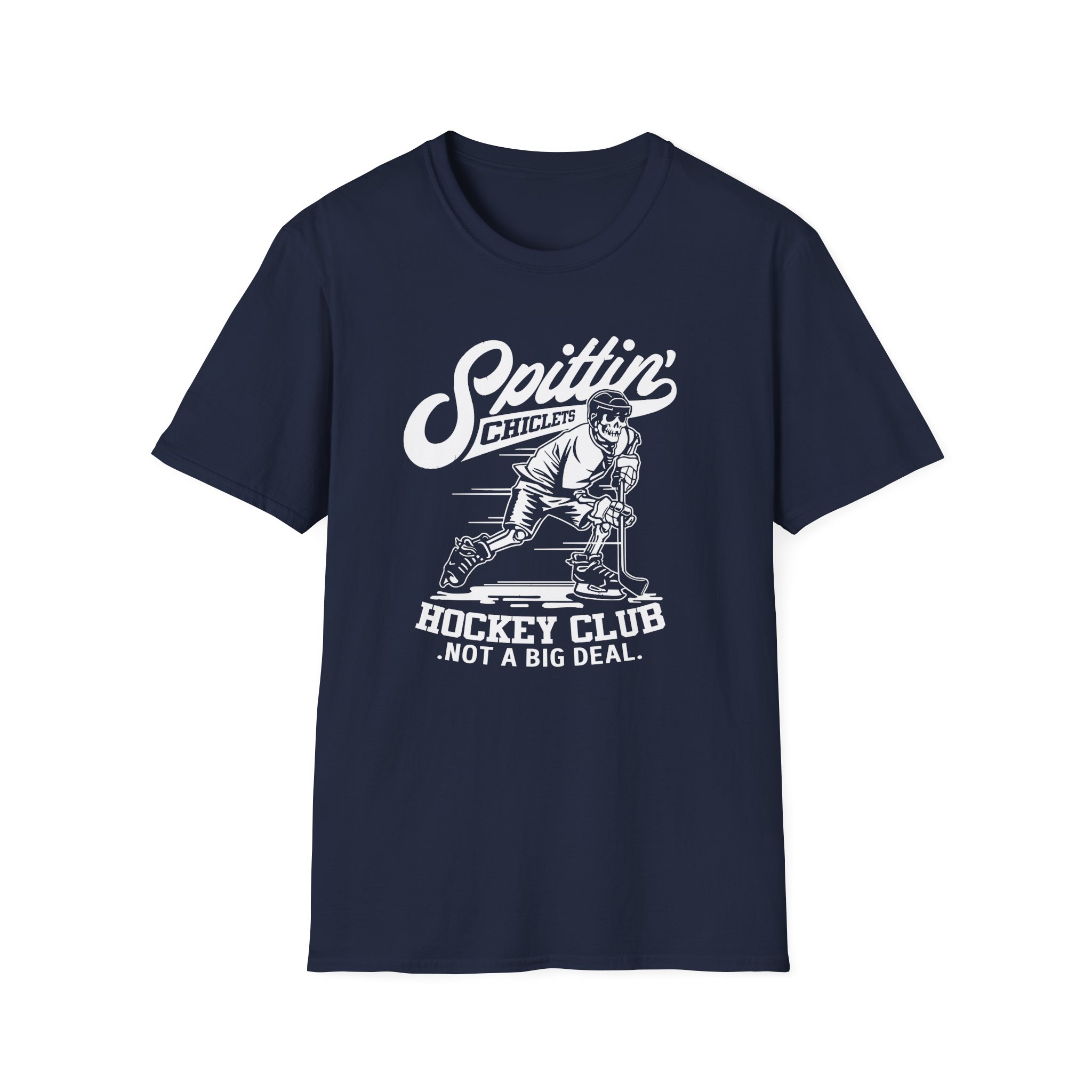 Spittin Chiclets Hockey Club Skul Unisex Softstyle T-Shirt