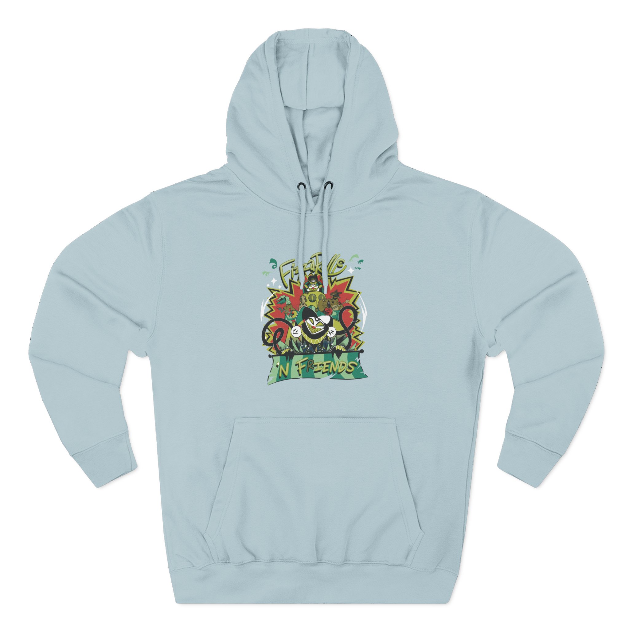 Helluva Boss Fizz N Friends Three-Panel Fleece Hoodie