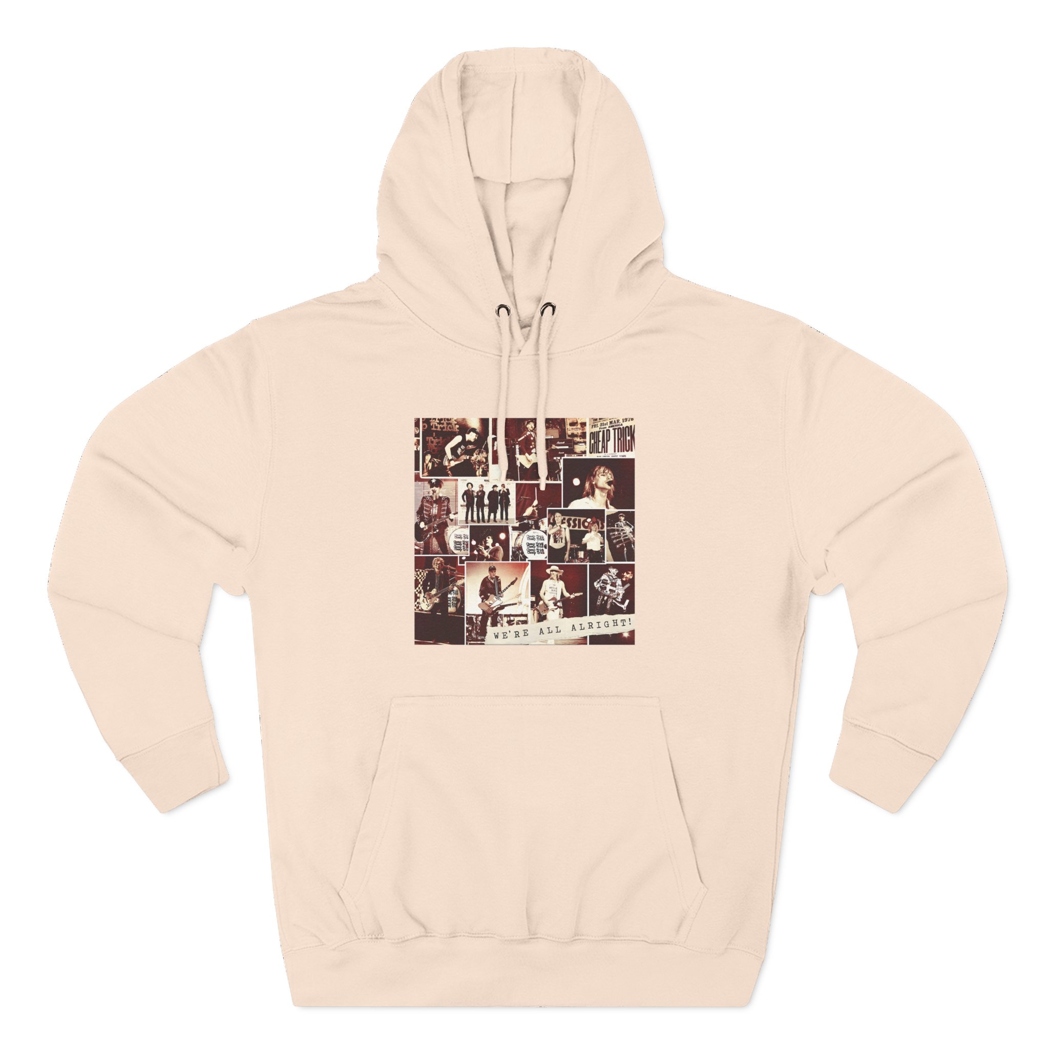 Cheap Trick Photo Collage Three-Panel Fleece Hoodie