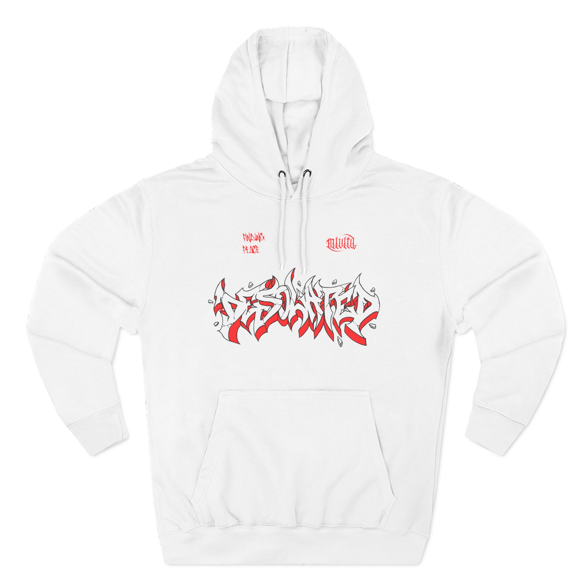 Desolated Three-Panel Fleece Hoodie