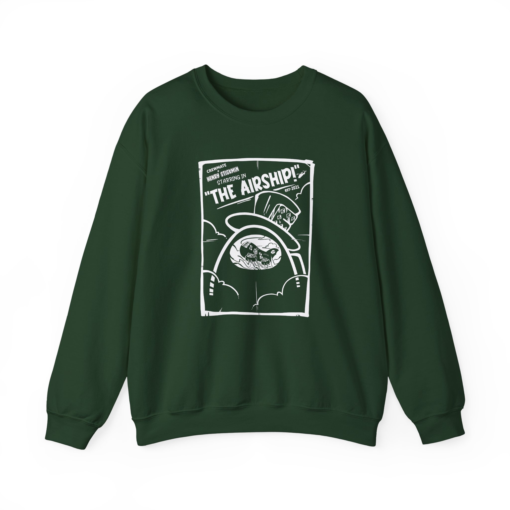 Among Us the Airship Unisex Heavy Blendâ„¢ Crewneck Sweatshirt