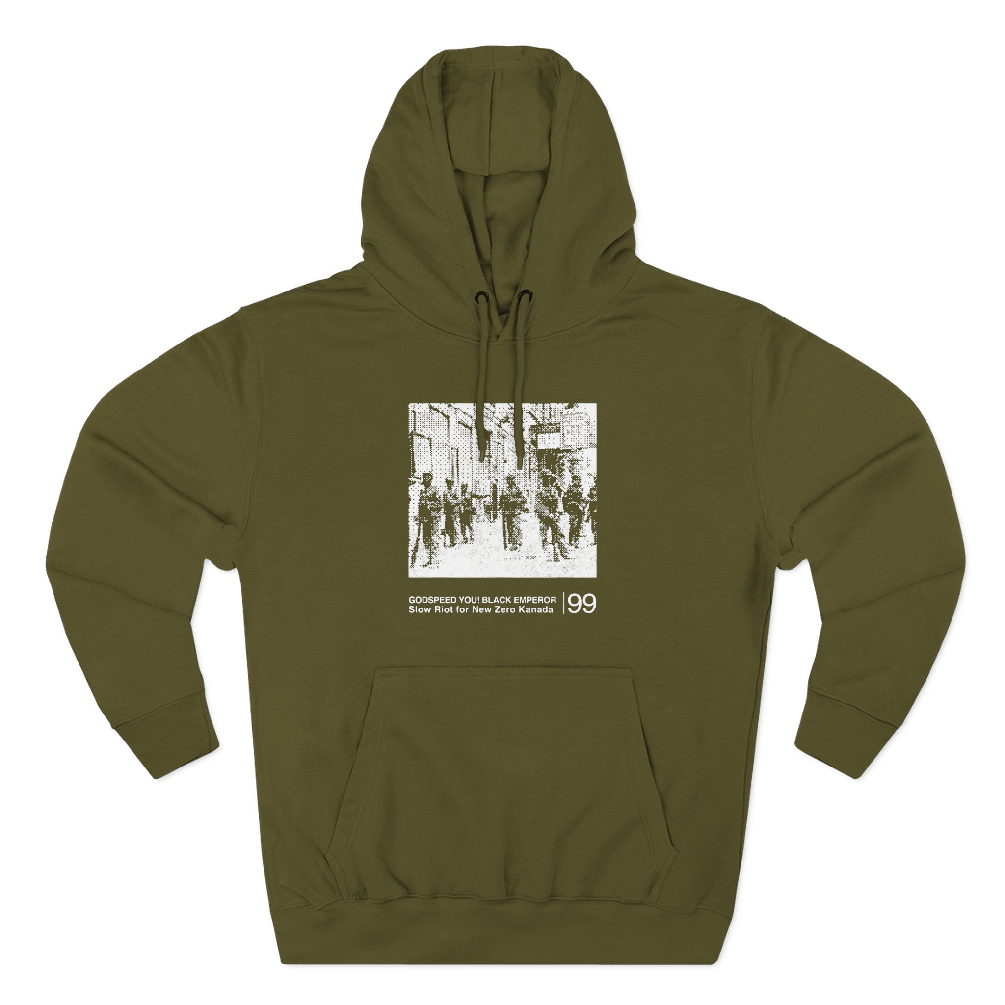 Three-Panel Fleece Hoodie