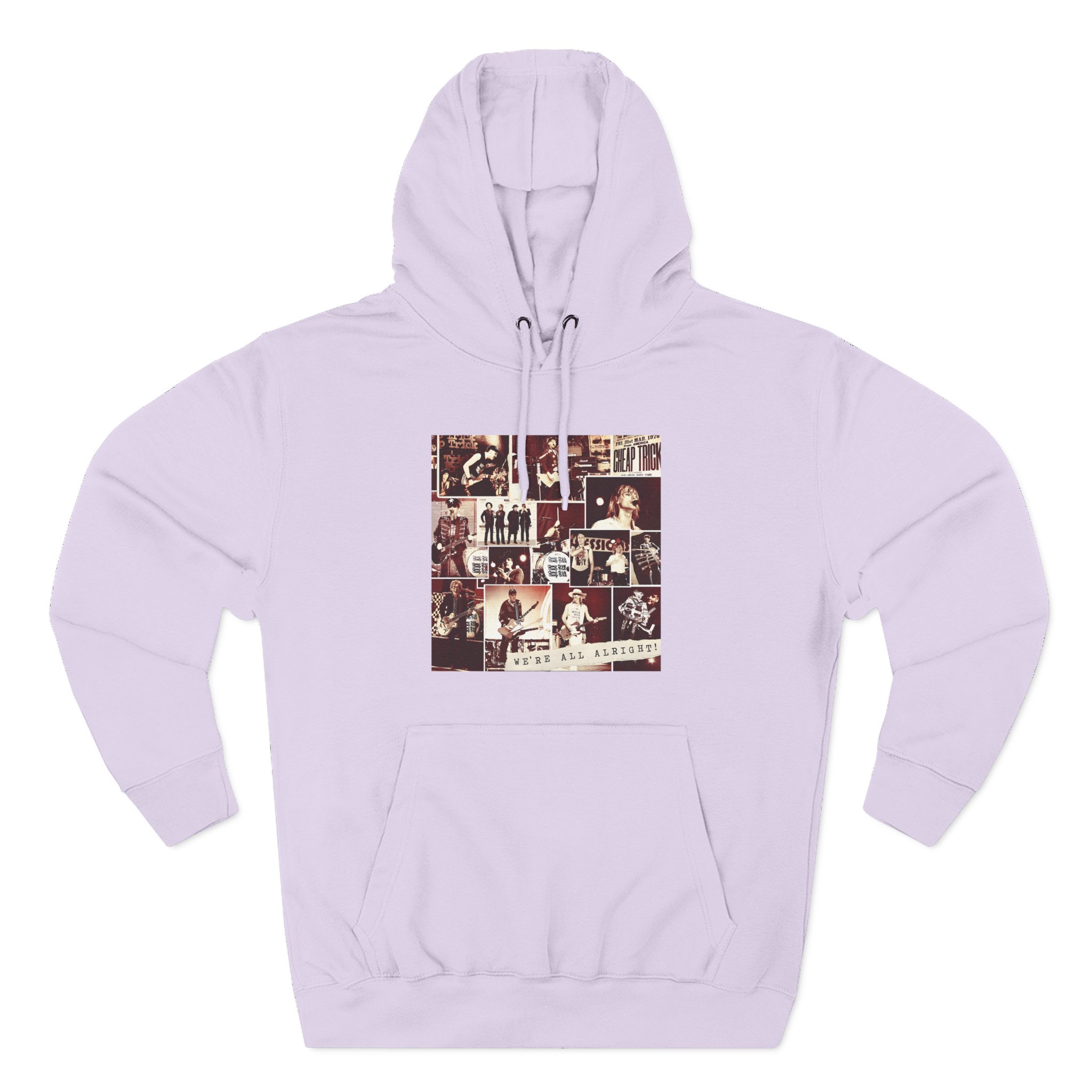 Cheap Trick Photo Collage Three-Panel Fleece Hoodie