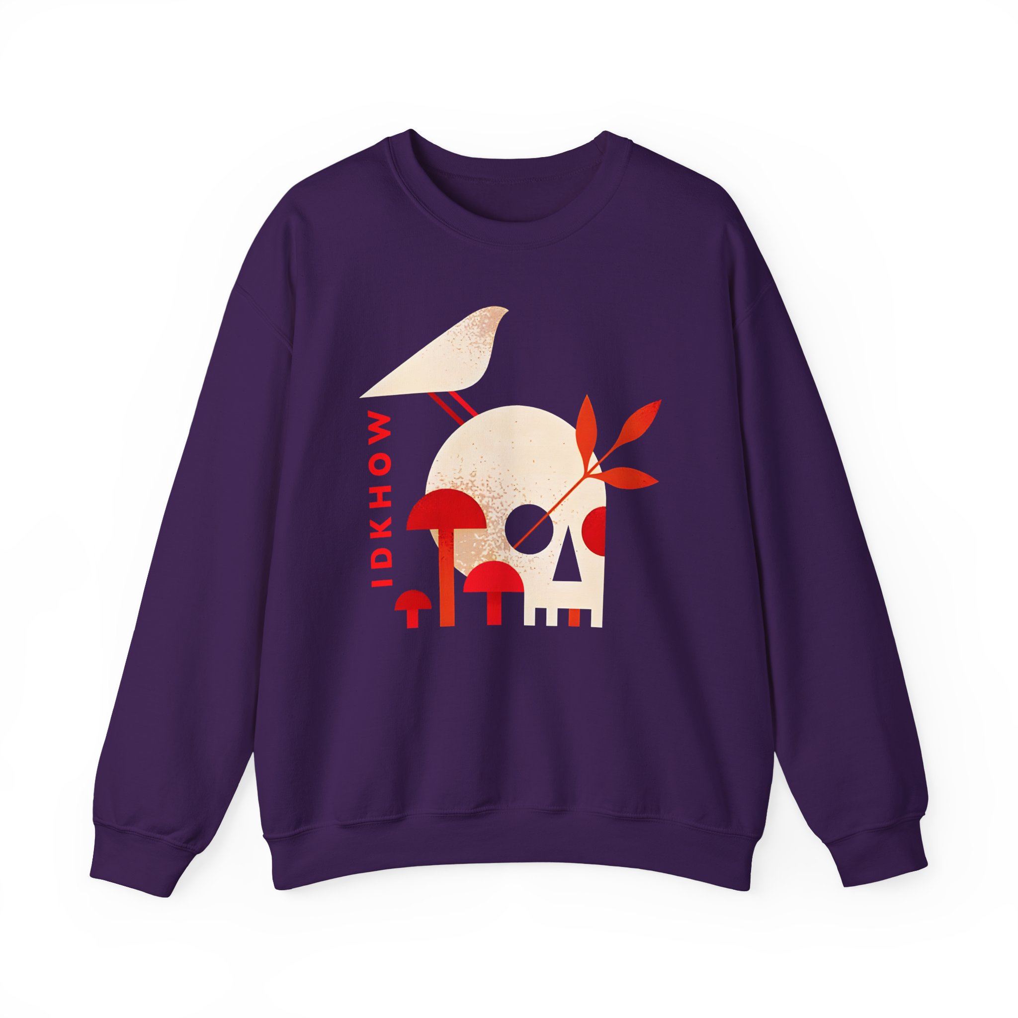 iDKHOW Skull Mushroom Unisex Heavy Blendâ„¢ Crewneck Sweatshirt