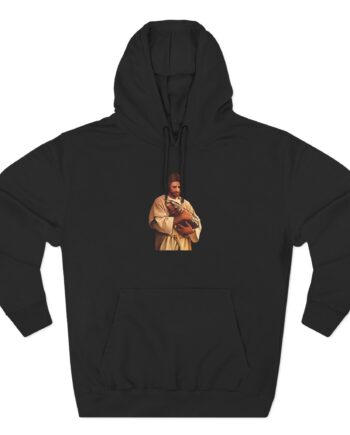 Moo Deng Jesus Three-Panel Fleece Hoodie
