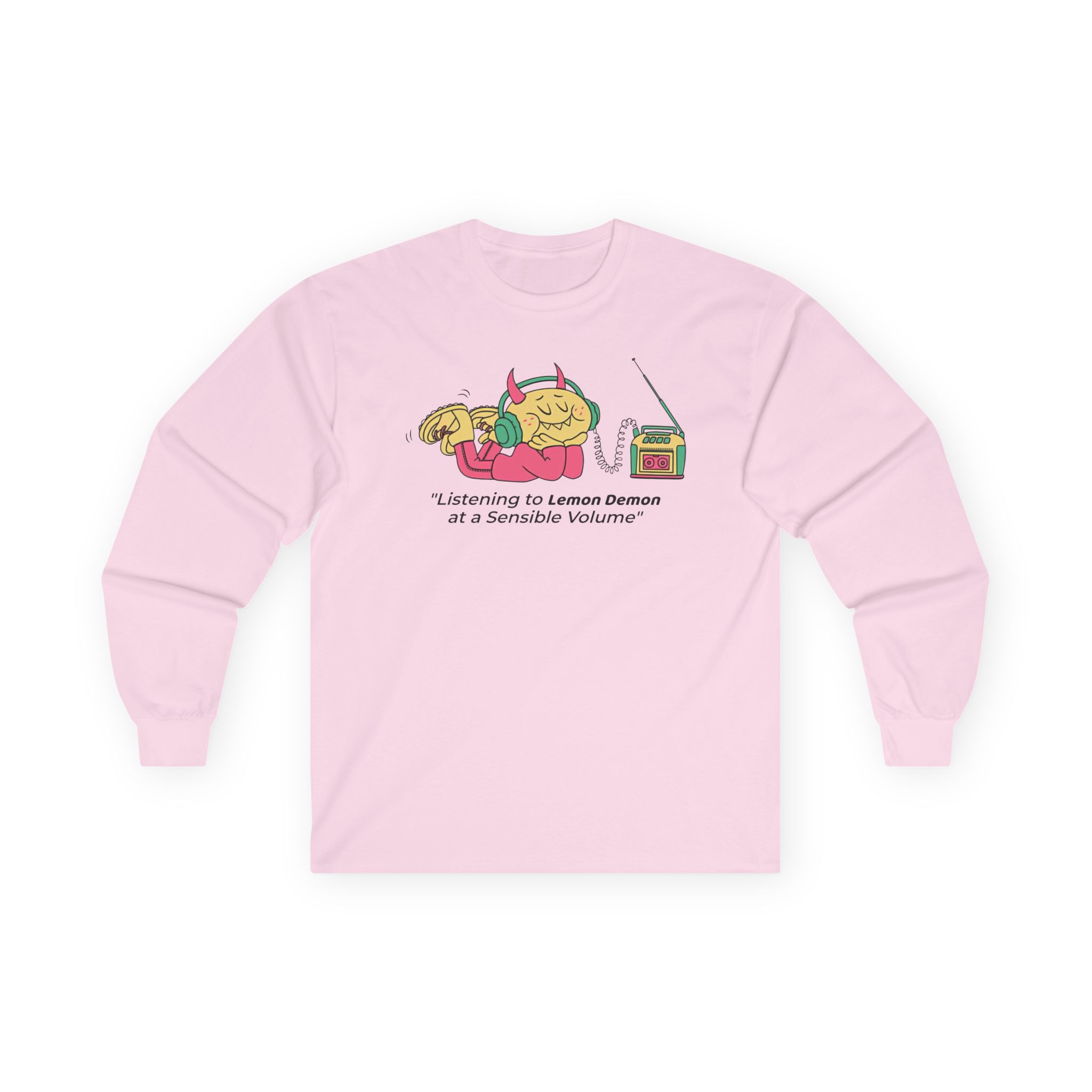 Lemon Demon Listening to at a Sensible Volume Unisex Ultra Cotton Long Sleeve Tee