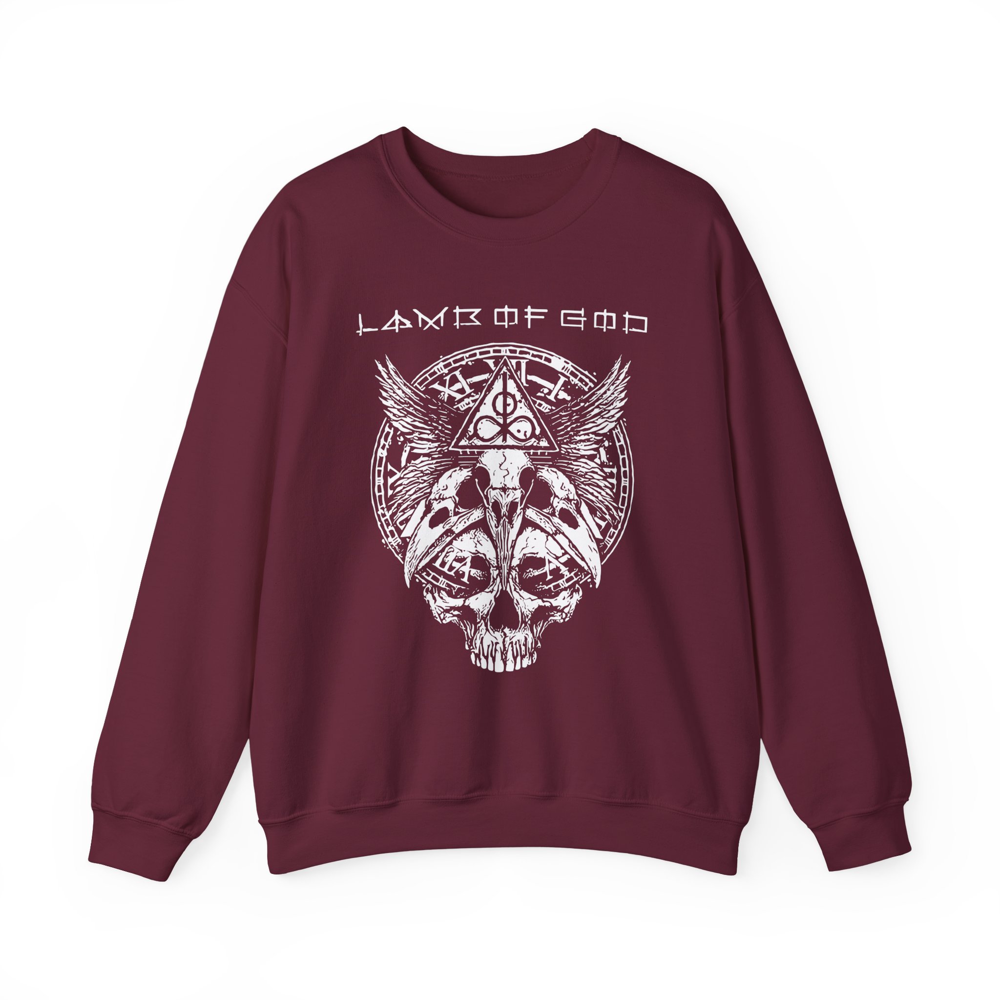 Lamb of God Time Skull Unisex Heavy Blendâ„¢ Crewneck Sweatshirt