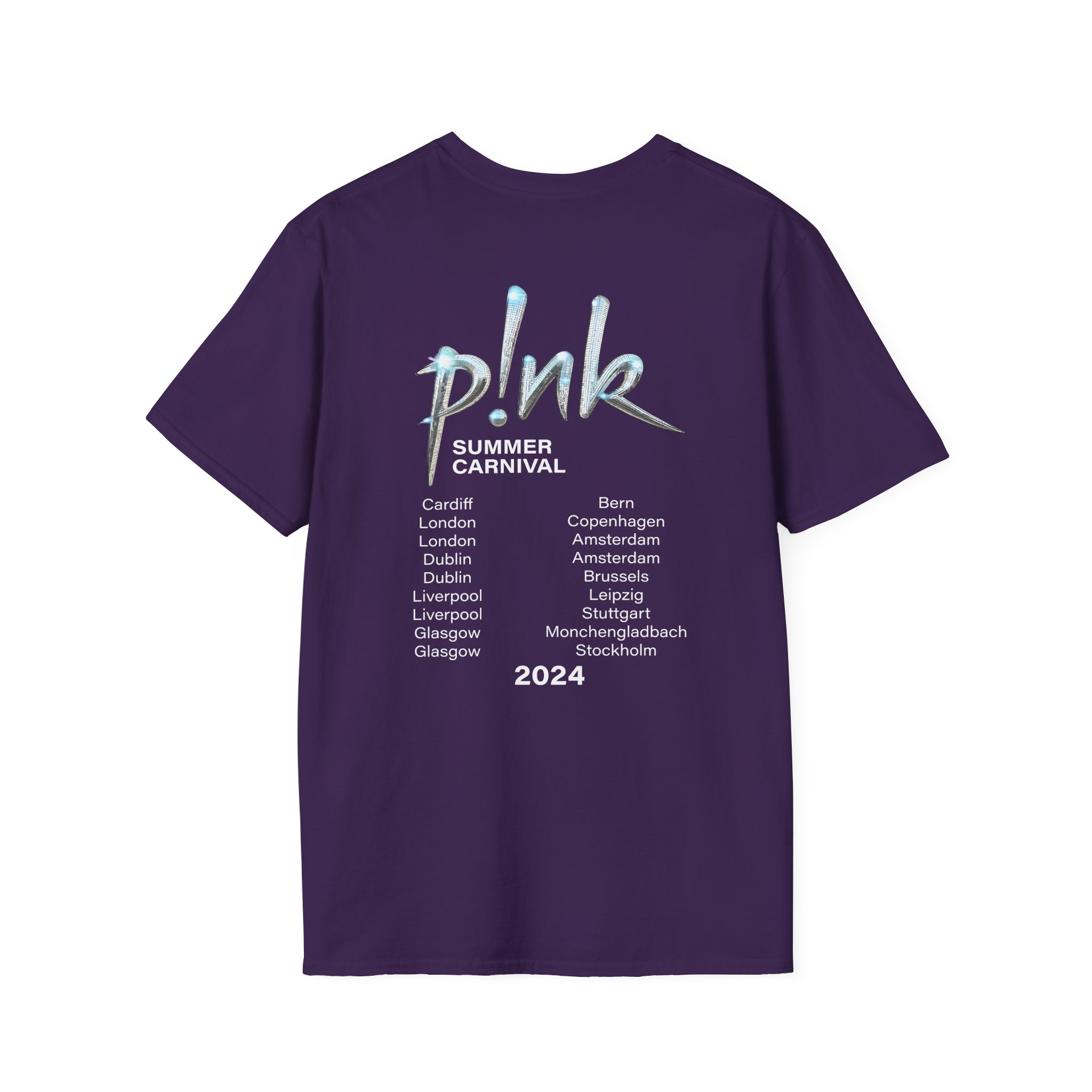 P!nk Split Tie Dye Unisex Softstyle T-Shirt