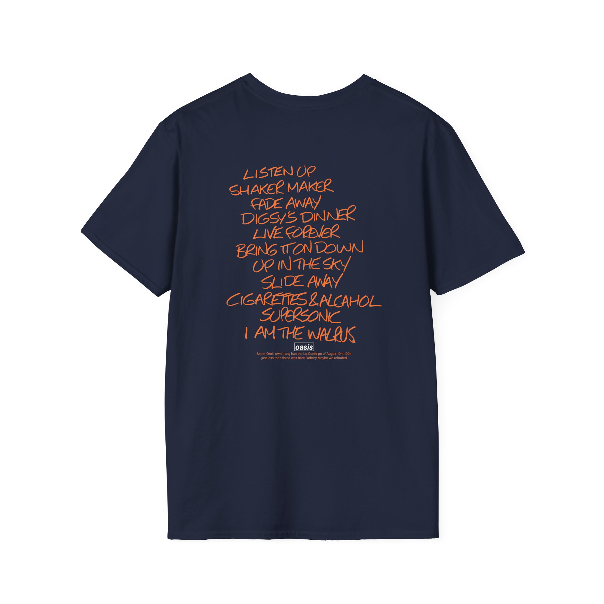 Oasis Setlist Unisex Softstyle T-Shirt