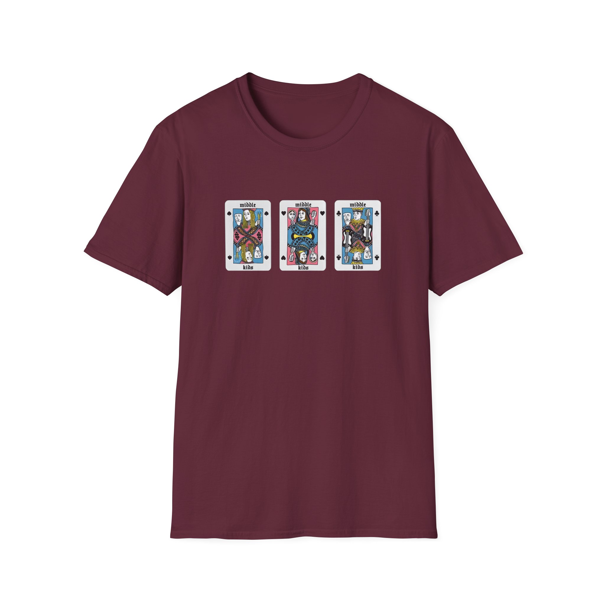 Middle Kids Playing Cards Unisex Softstyle T-Shirt