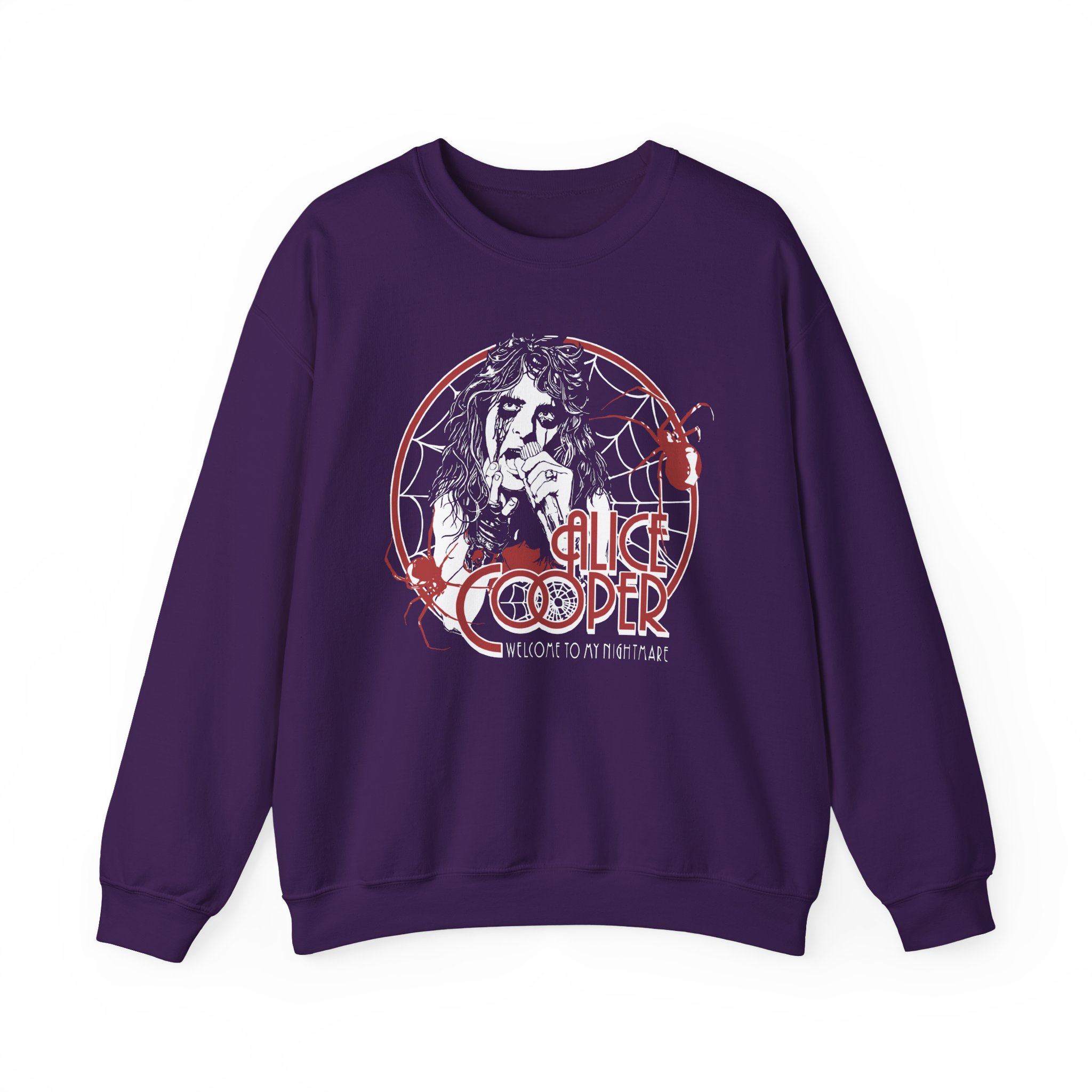 Alice Cooper Welcome to My Nightmare 50th Anniversary Spider Swarm Unisex Heavy Blendâ„¢ Crewneck Sweatshirt