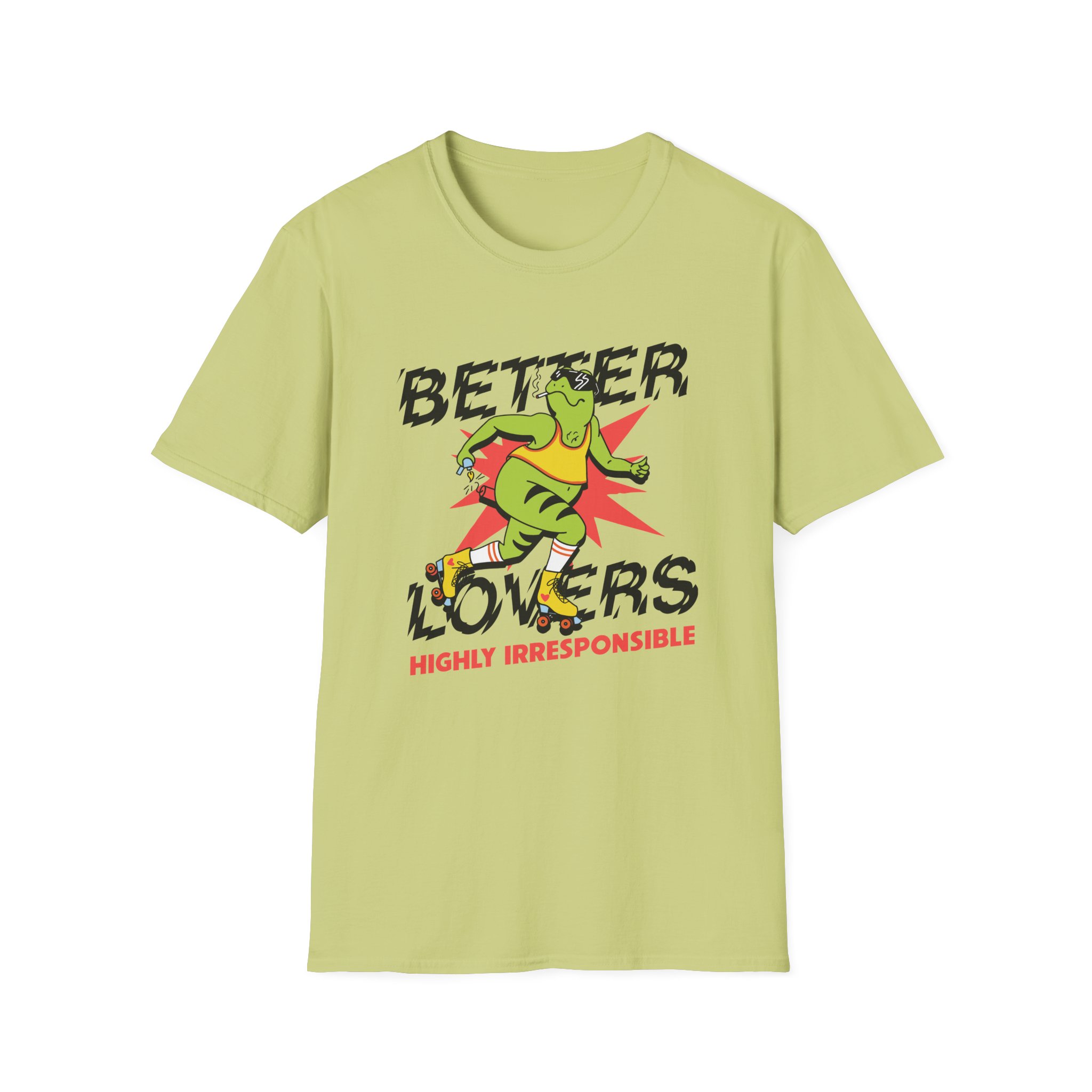 Better Lovers Skating Frog Unisex Softstyle T-Shirt