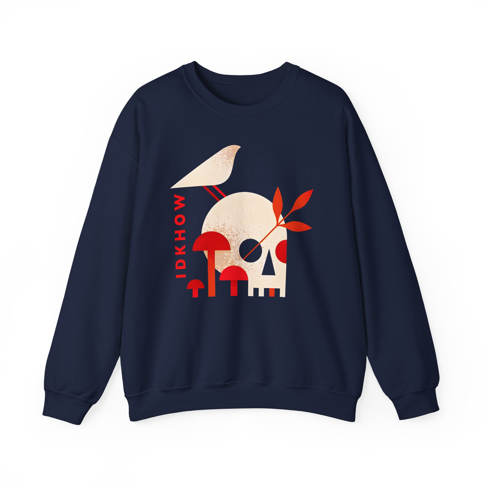 iDKHOW Skull Mushroom Unisex Heavy Blendâ„¢ Crewneck Sweatshirt