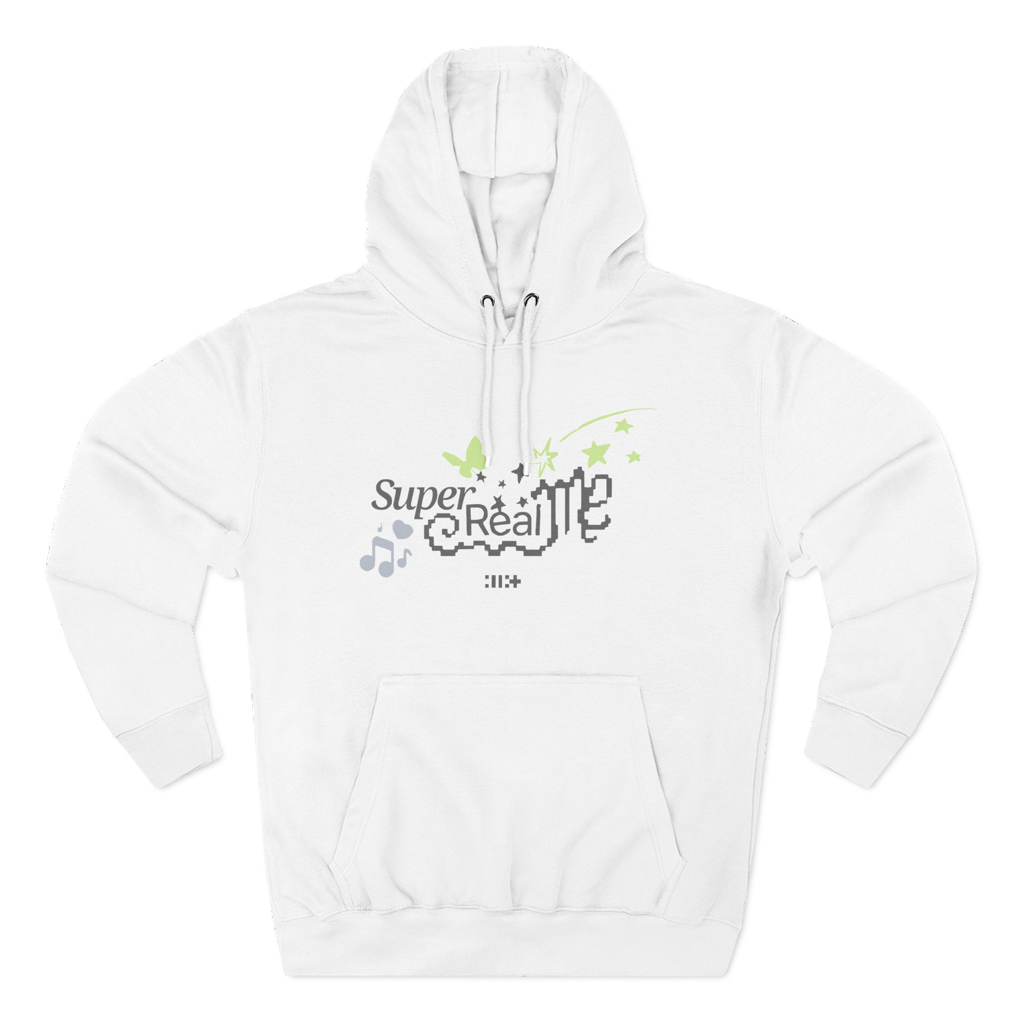 ILLIT Super Real Me Logo Three-Panel Fleece Hoodie