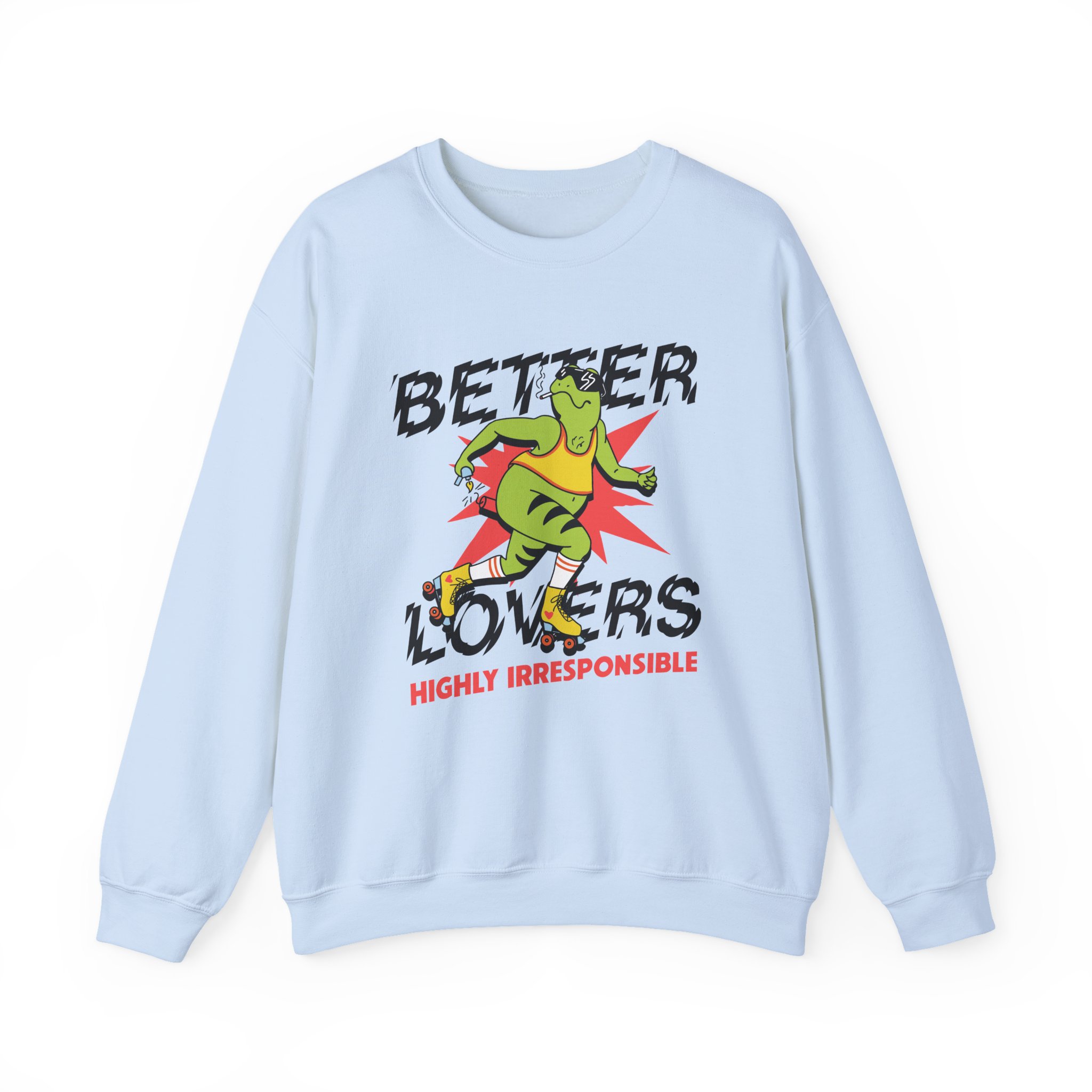 Better Lovers Skating Frog Unisex Heavy Blendâ„¢ Crewneck Sweatshirt