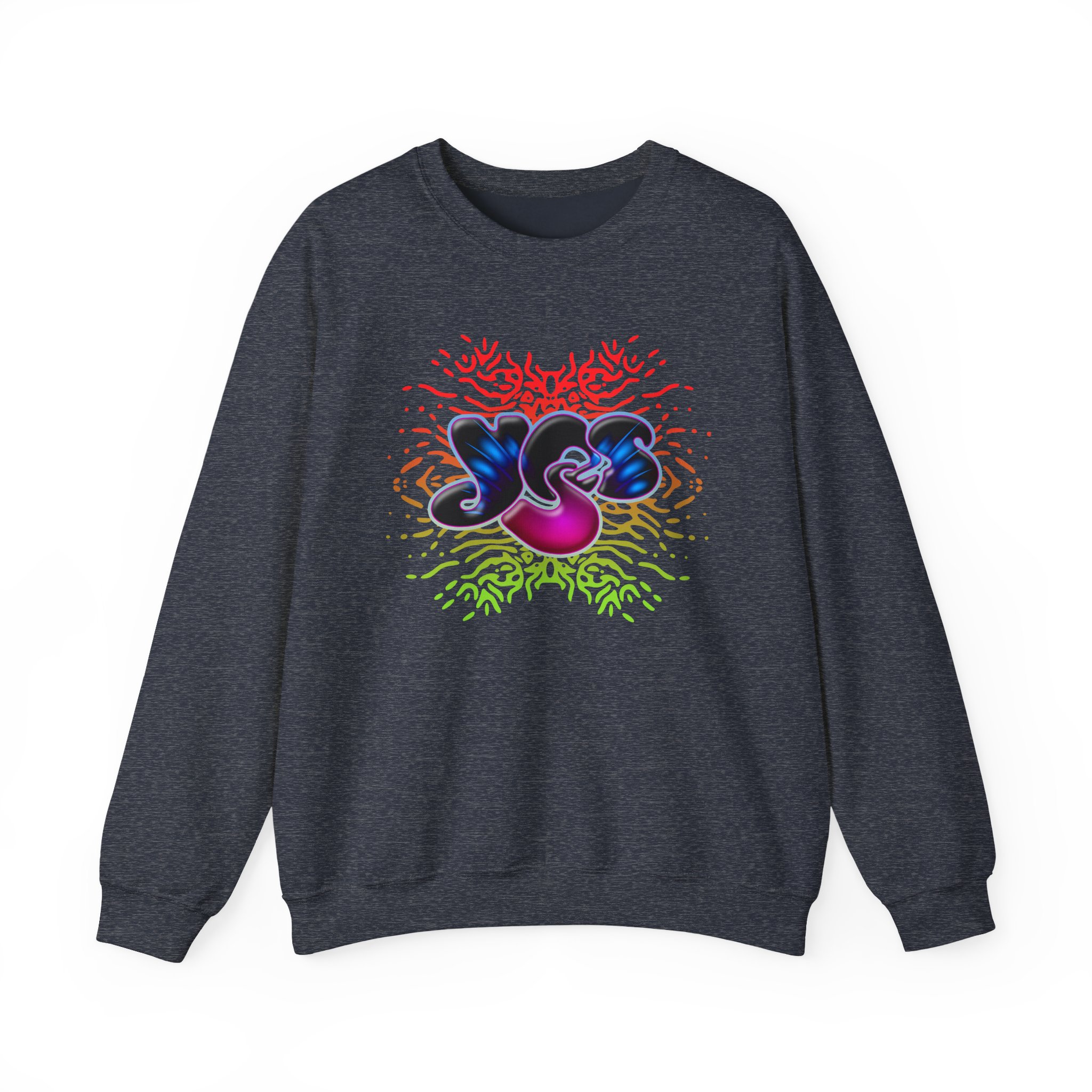 Yes Rainbow Abstract Logo Unisex Heavy Blendâ„¢ Crewneck Sweatshirt