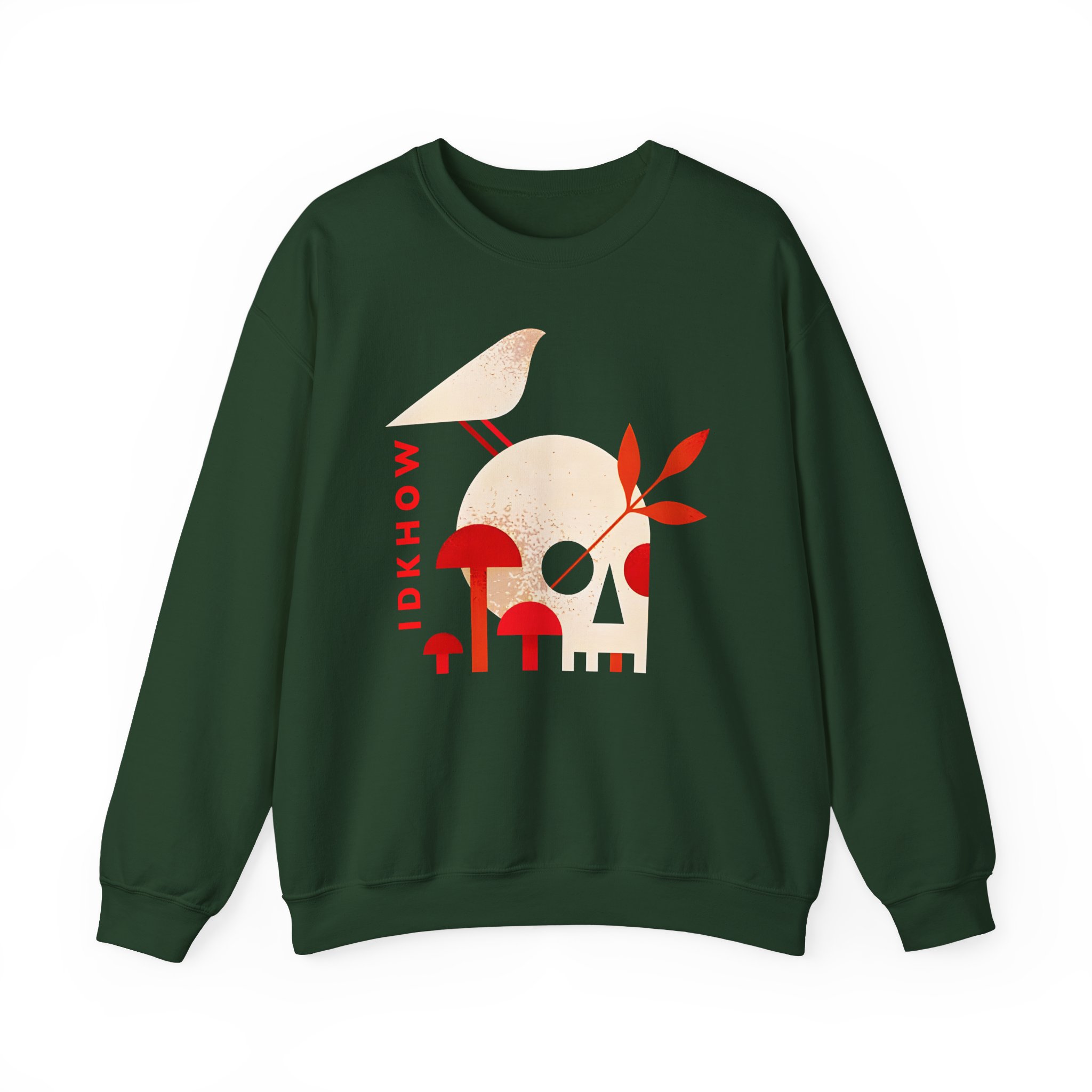 iDKHOW Skull Mushroom Unisex Heavy Blendâ„¢ Crewneck Sweatshirt