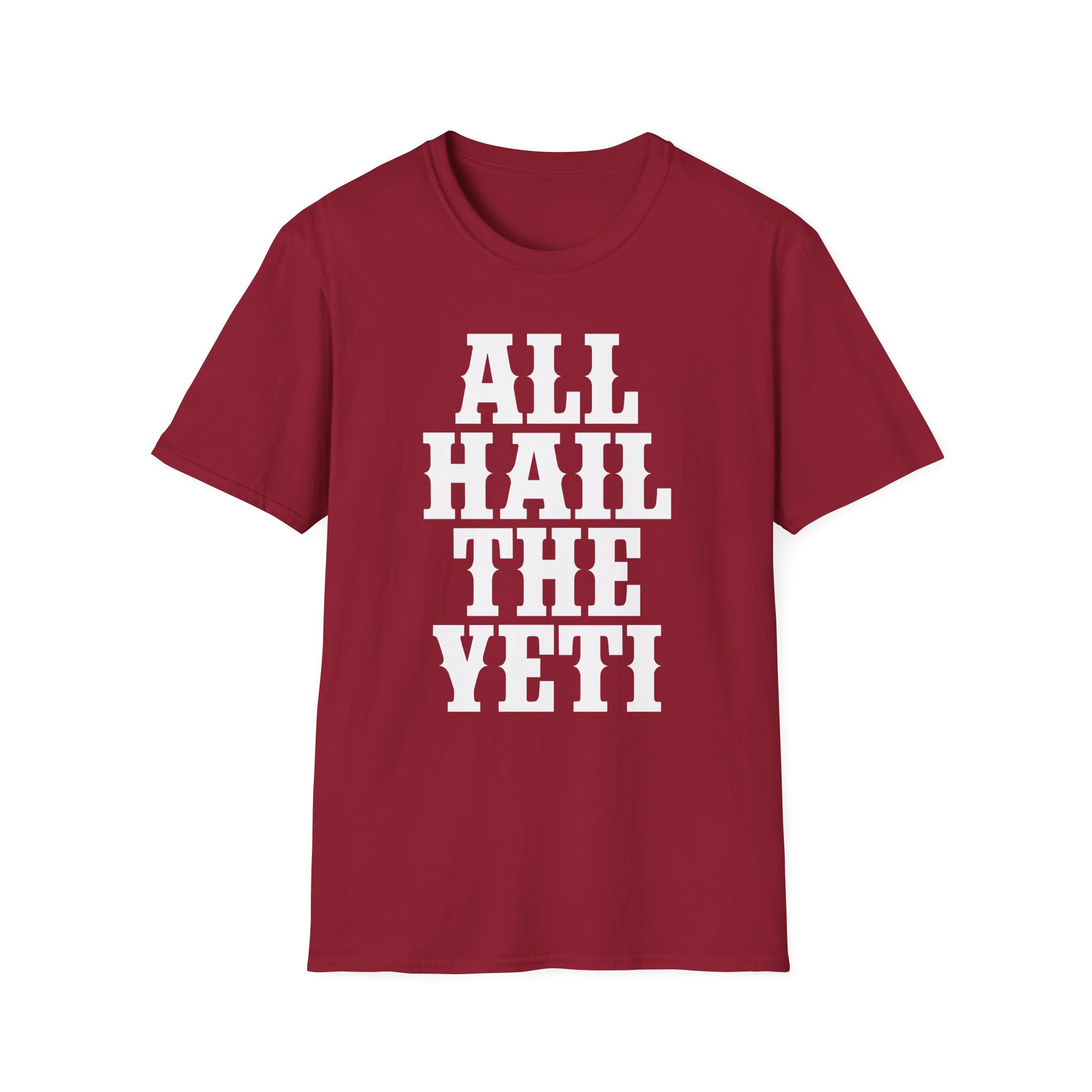 All Hail the Yeti Logo Unisex Softstyle T-Shirt