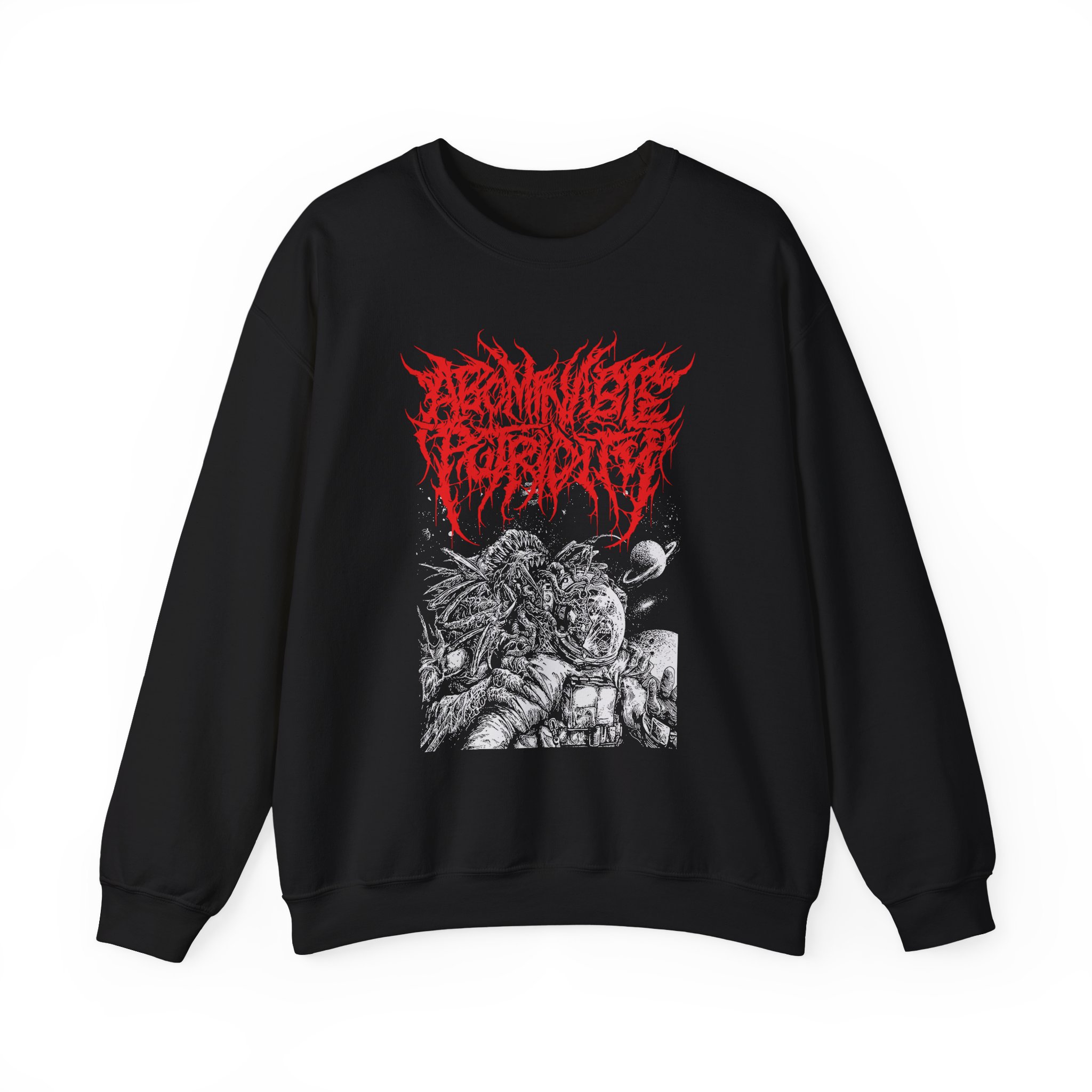 Abominable Putridity The Last Astronaut Red Logo Unisex Heavy Blendâ„¢ Crewneck Sweatshirt