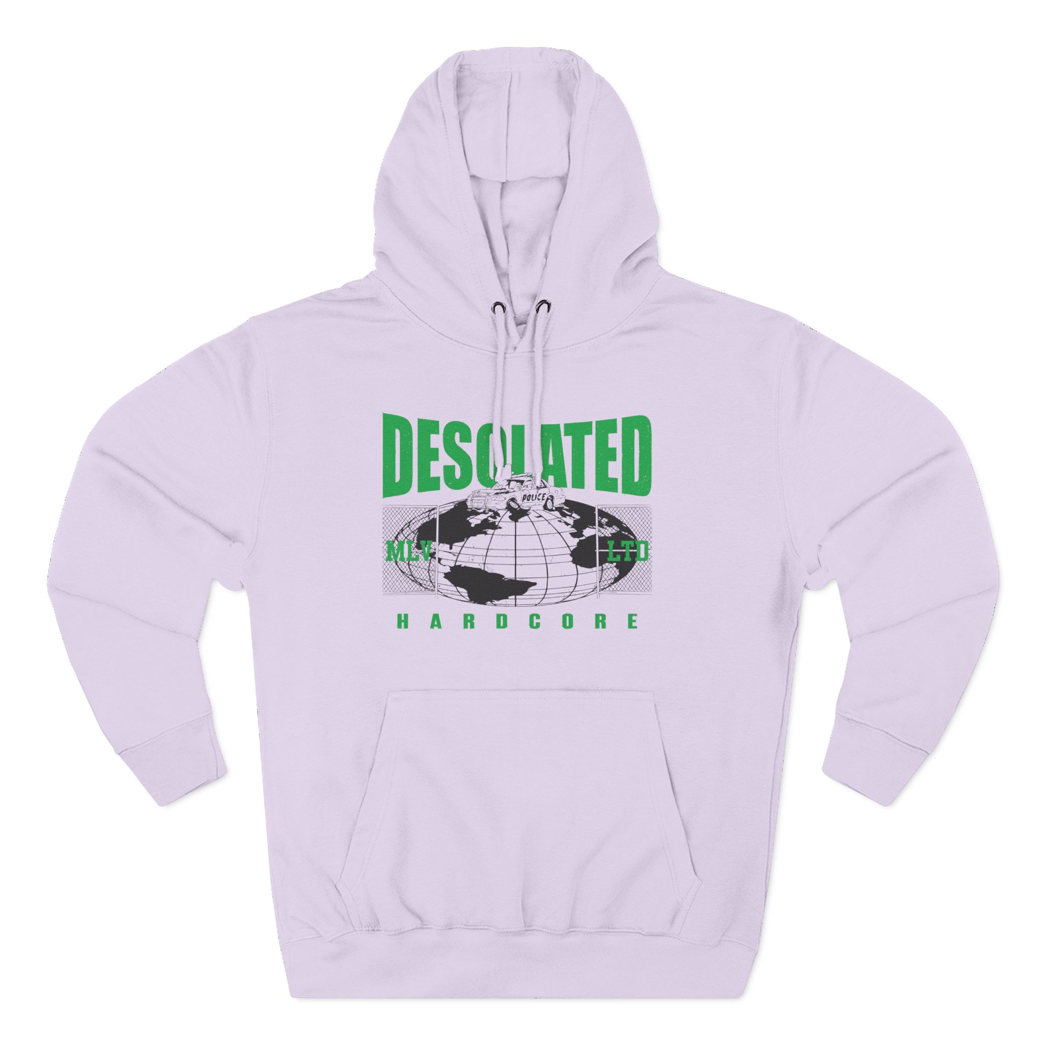 Desolated World Three-Panel Fleece Hoodie