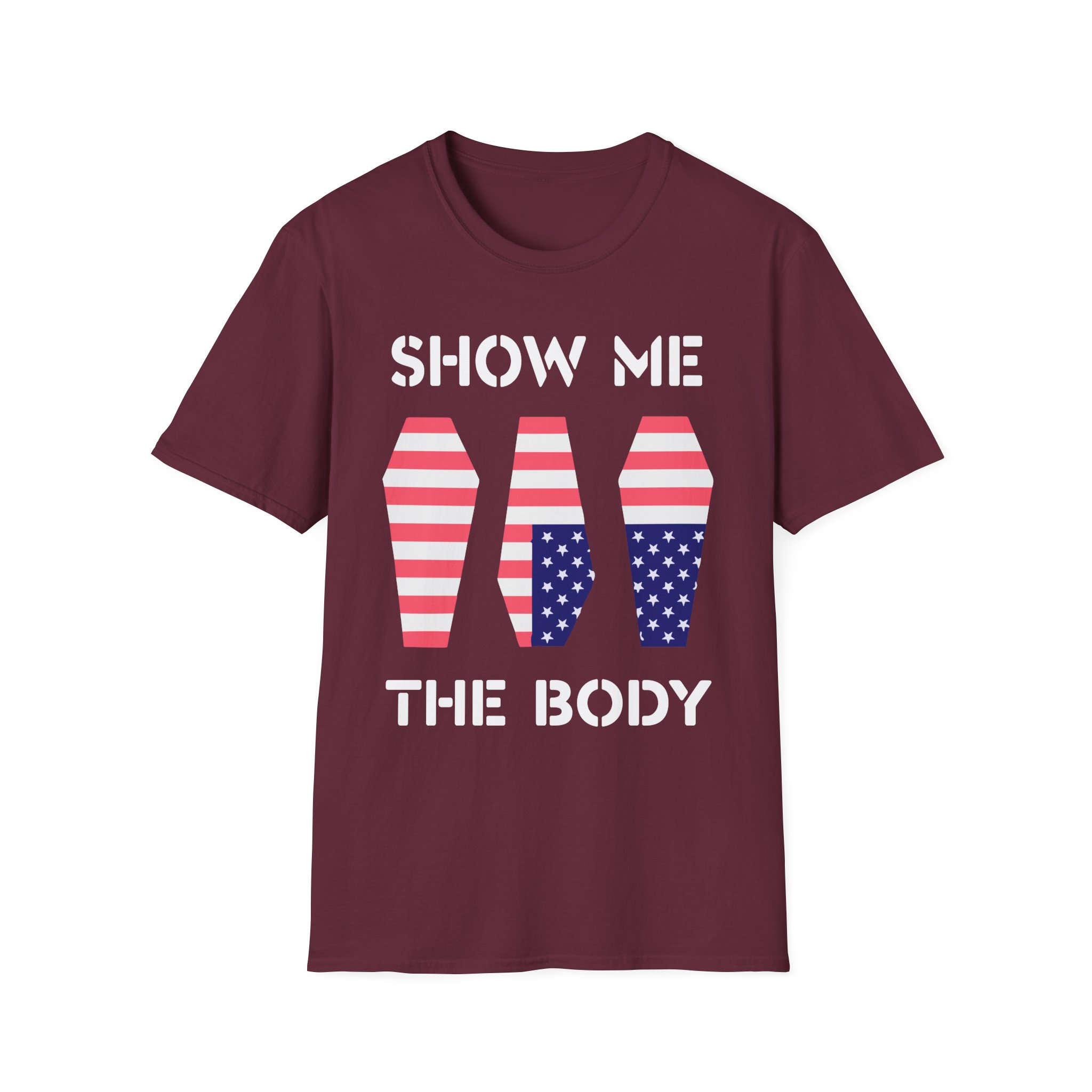 Show Me the Body Coffin Unisex Softstyle T-Shirt
