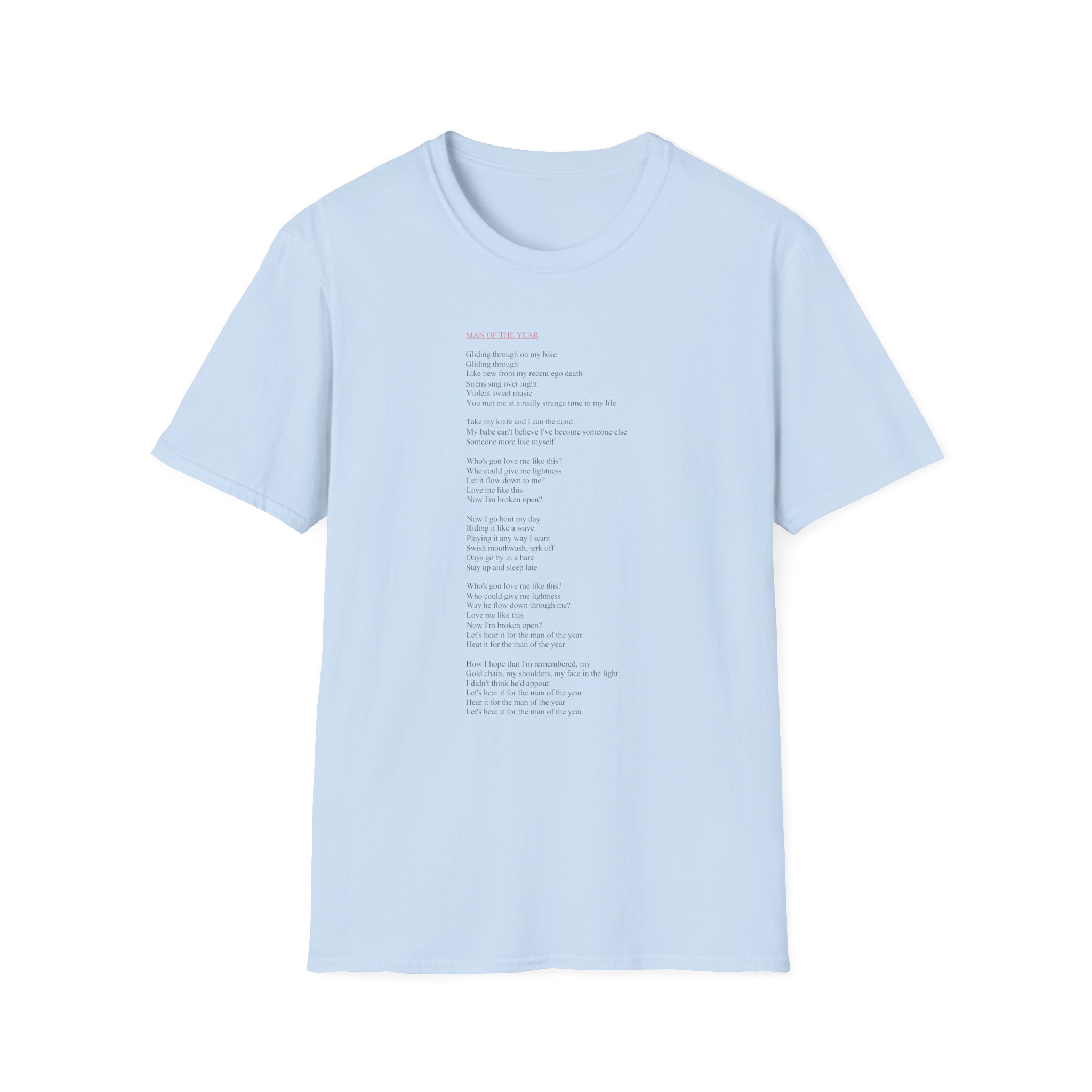 Lorde Moty Lyric Unisex Softstyle T-Shirt
