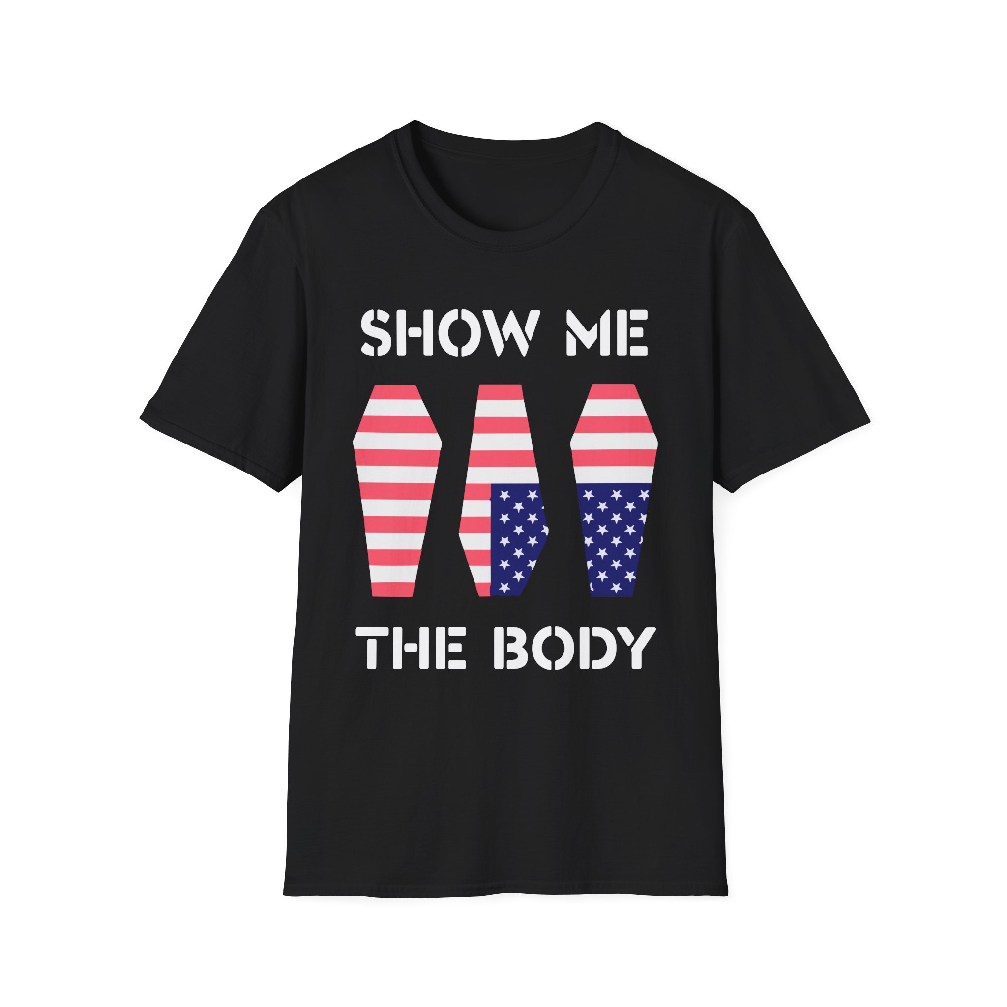 Show Me the Body Coffin Unisex Softstyle T-Shirt