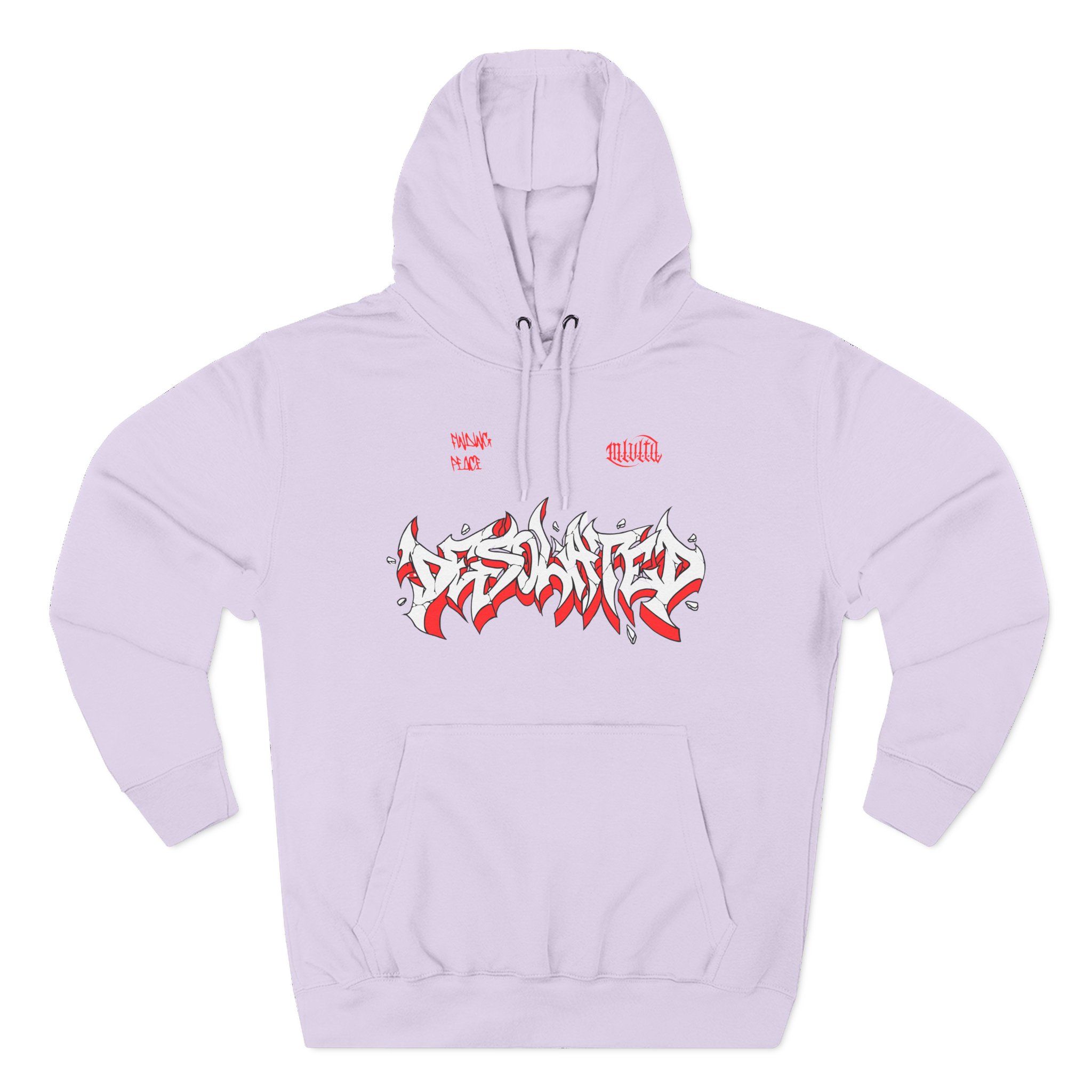 Desolated Three-Panel Fleece Hoodie