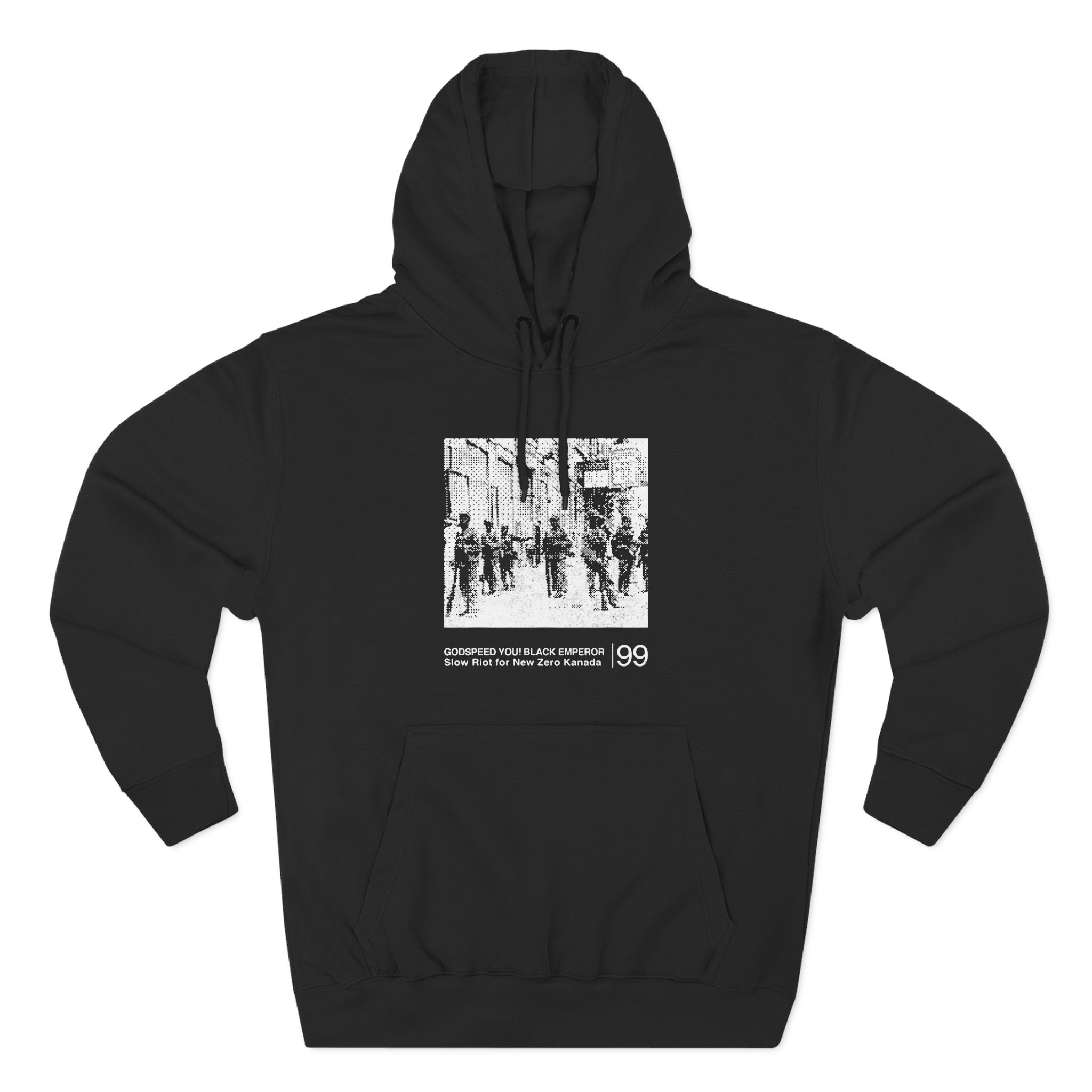 Three-Panel Fleece Hoodie