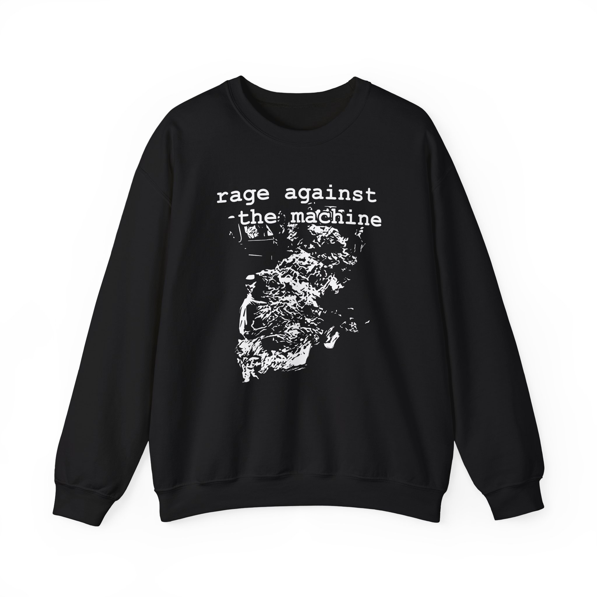 Rage Against the Machine Ratm Cover Tracklist Unisex Heavy Blendâ„¢ Crewneck Sweatshirt