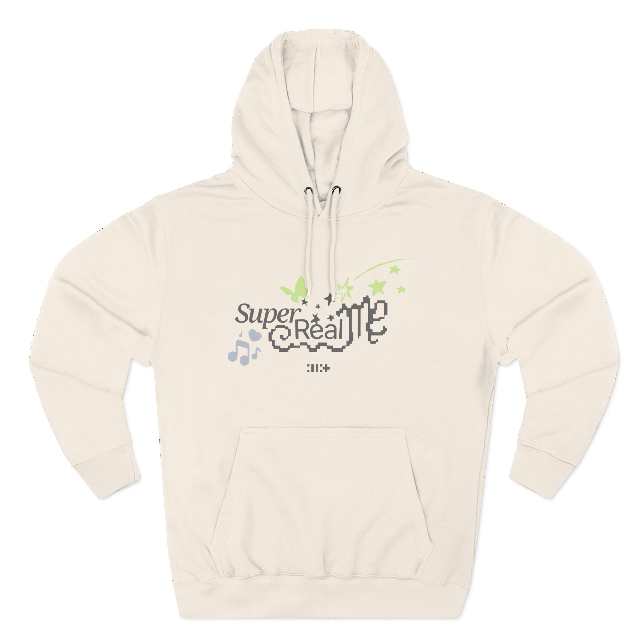 ILLIT Super Real Me Logo Three-Panel Fleece Hoodie