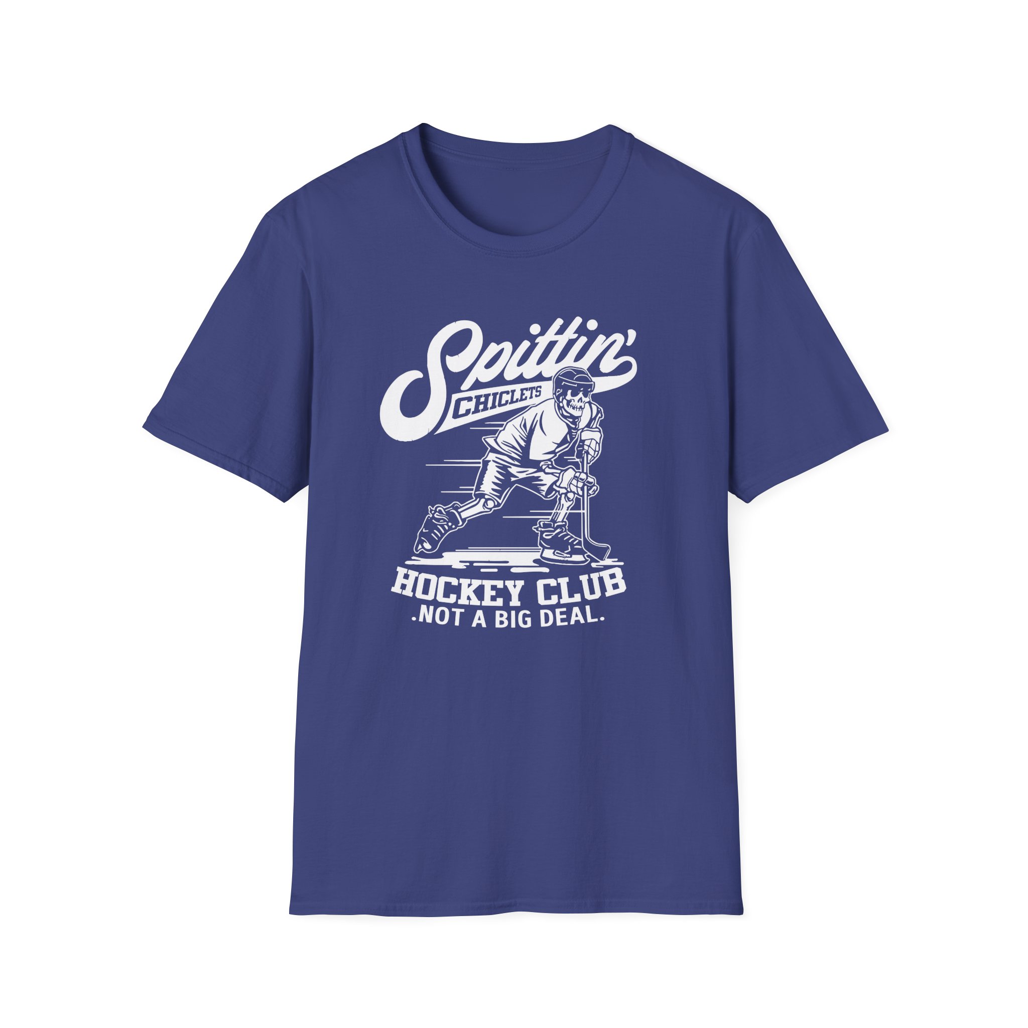 Spittin Chiclets Hockey Club Skul Unisex Softstyle T-Shirt