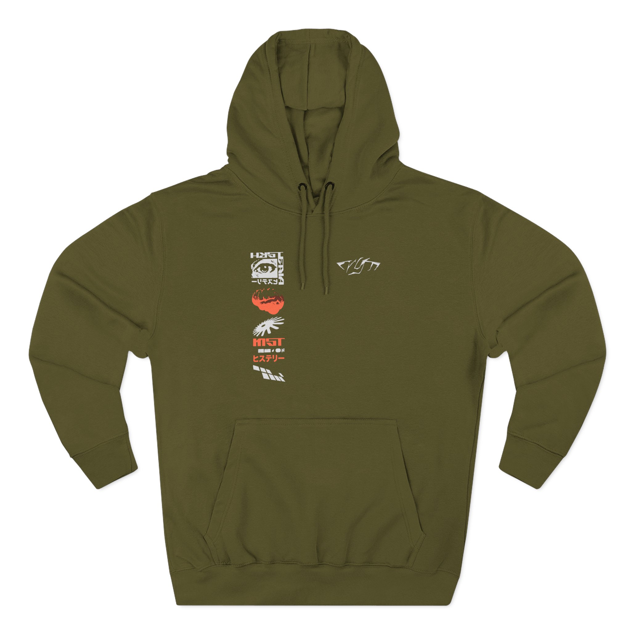 Moist Hysteria Static Three-Panel Fleece Hoodie