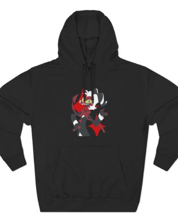 Helluva Boss Moxxie Three-Panel Fleece Hoodie