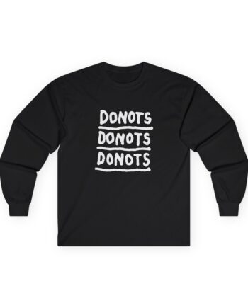 Donots Triple Logo Unisex Ultra Cotton Long Sleeve Tee