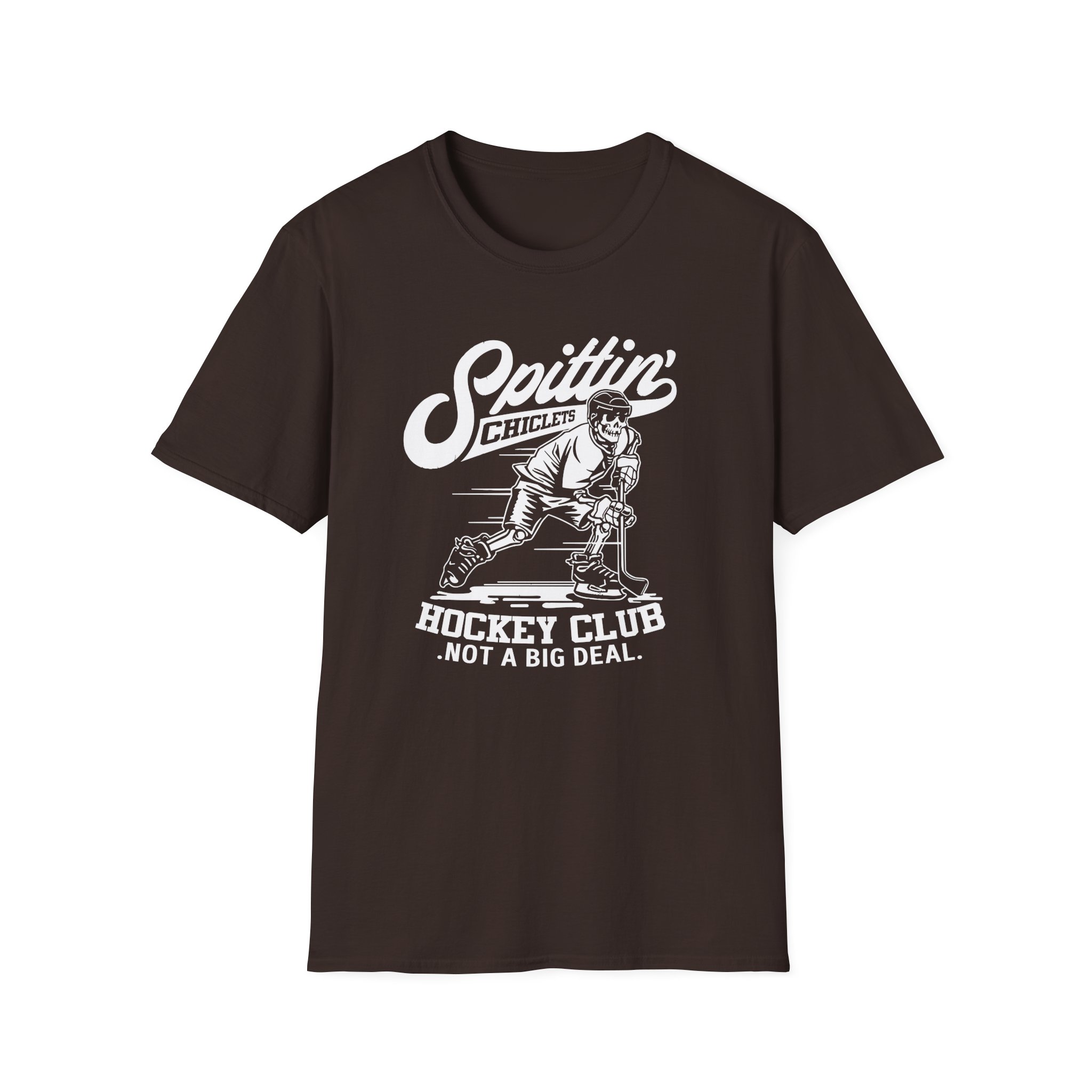 Spittin Chiclets Hockey Club Skul Unisex Softstyle T-Shirt