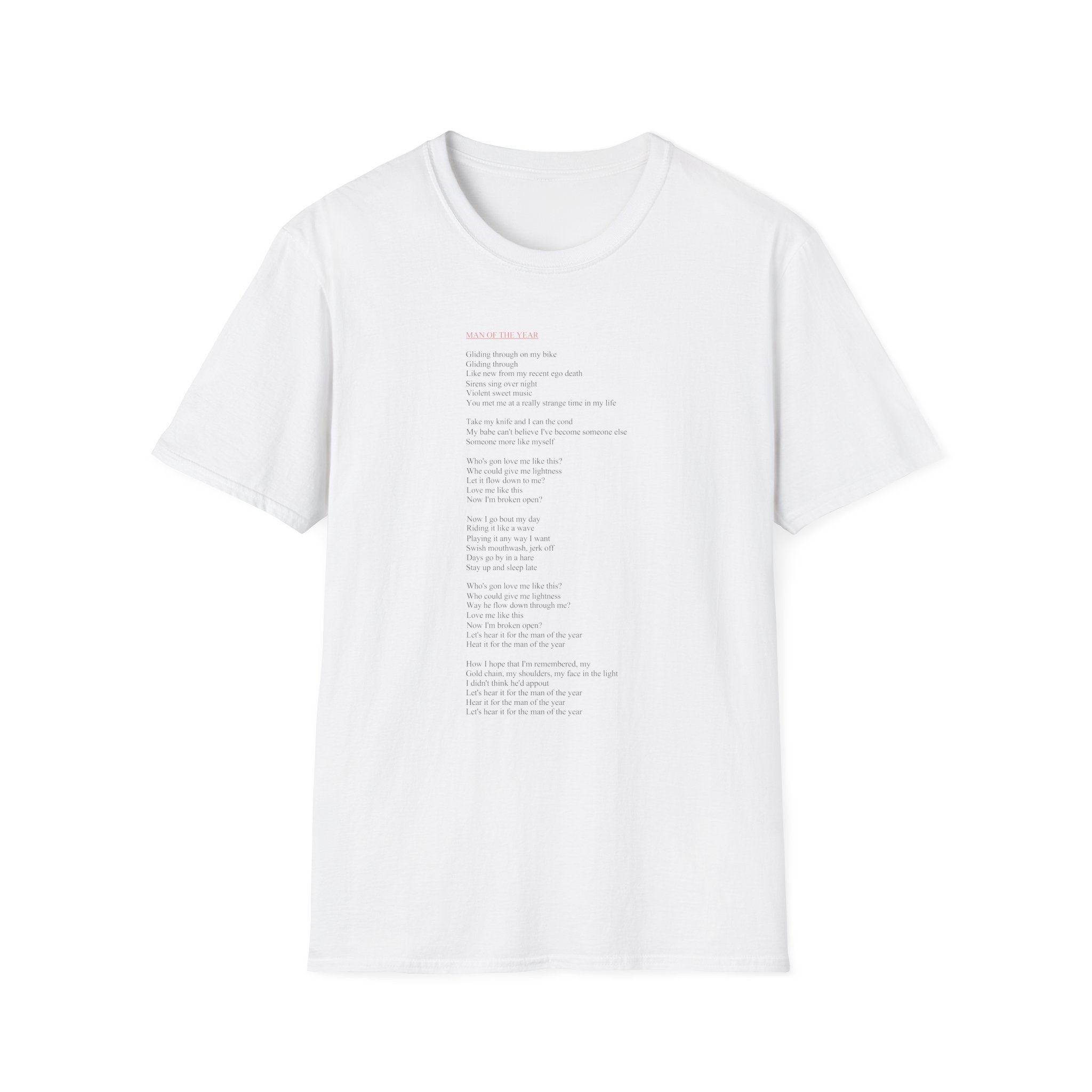 Lorde Moty Lyric Unisex Softstyle T-Shirt