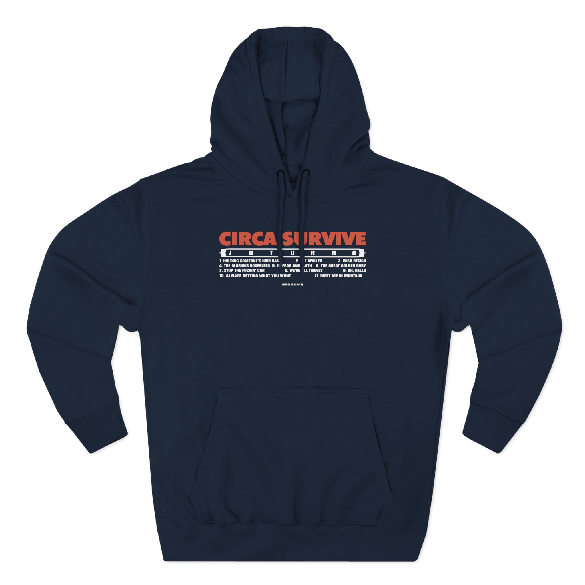 Circa Survive Juturna Tracklist Three-Panel Fleece Hoodie