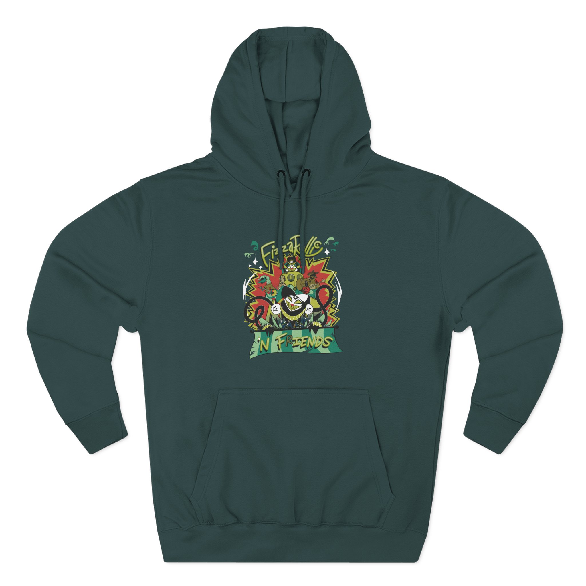 Helluva Boss Fizz N Friends Three-Panel Fleece Hoodie