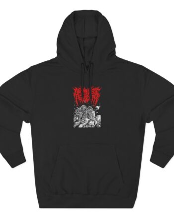 Abominable Putridity The Last Astronaut Red Logo Three-Panel Fleece Hoodie