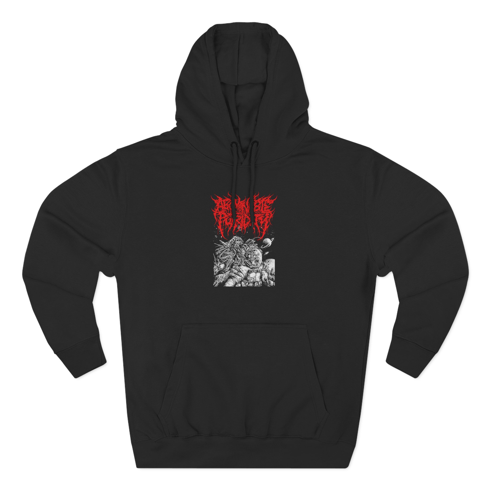 Abominable Putridity The Last Astronaut Red Logo Three-Panel Fleece Hoodie