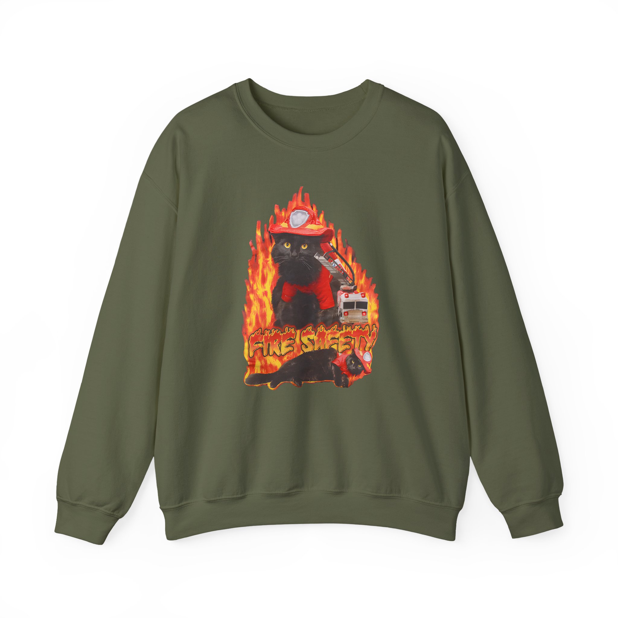 William Osman Fire Safety Unisex Heavy Blendâ„¢ Crewneck Sweatshirt