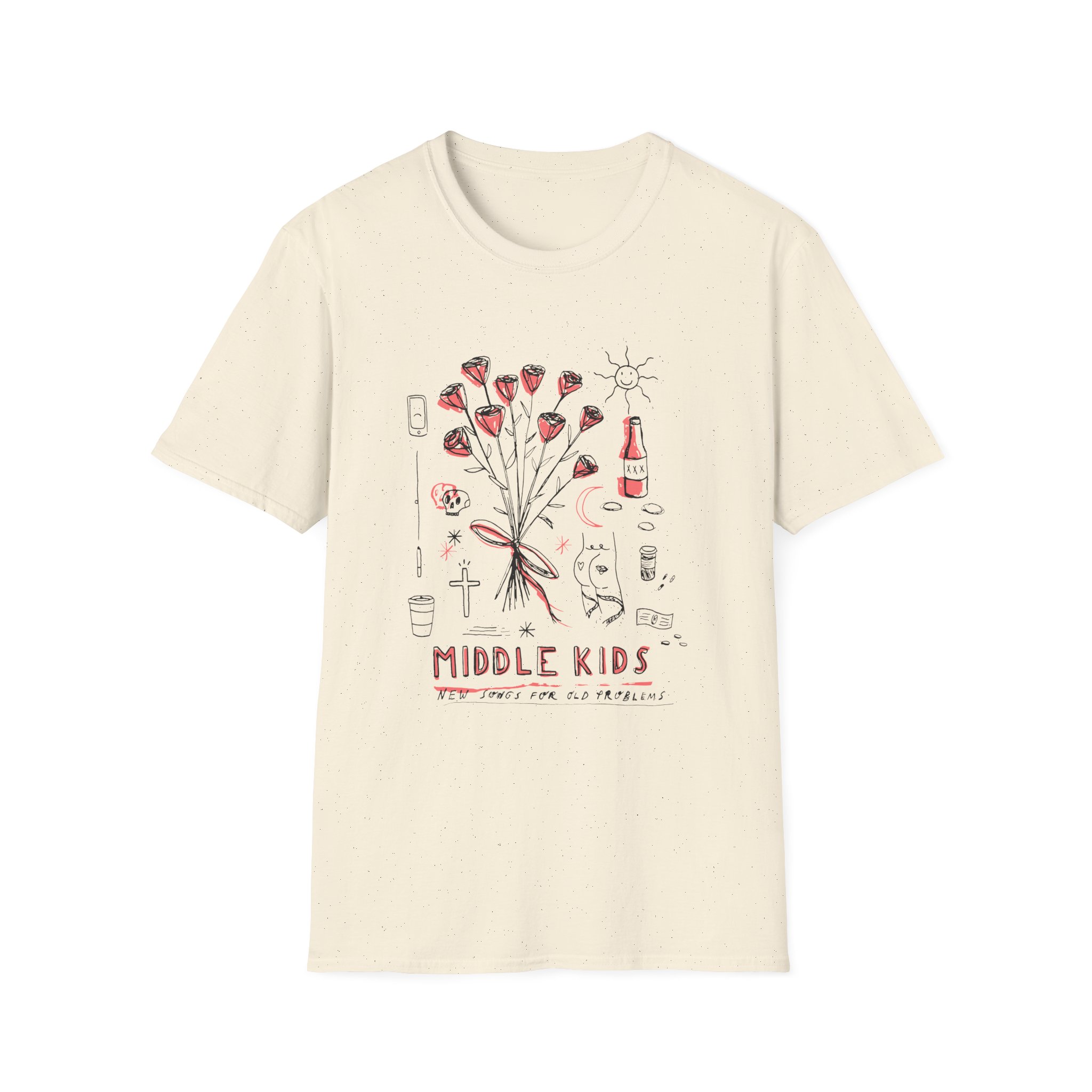 Middle Kids Pale Deconstructed Unisex Softstyle T-Shirt