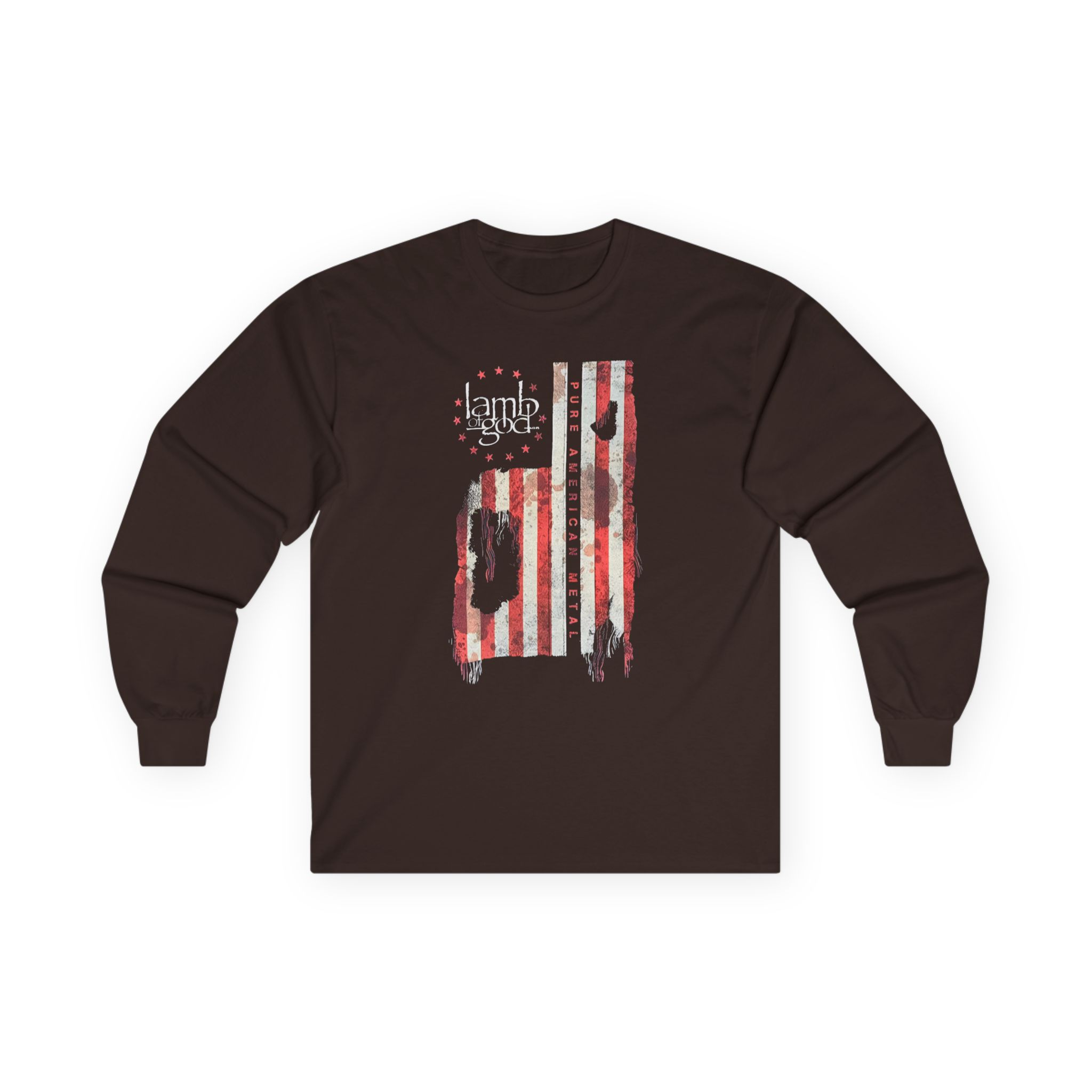 Lamb of God Pure American Metal Flag Unisex Ultra Cotton Long Sleeve Tee