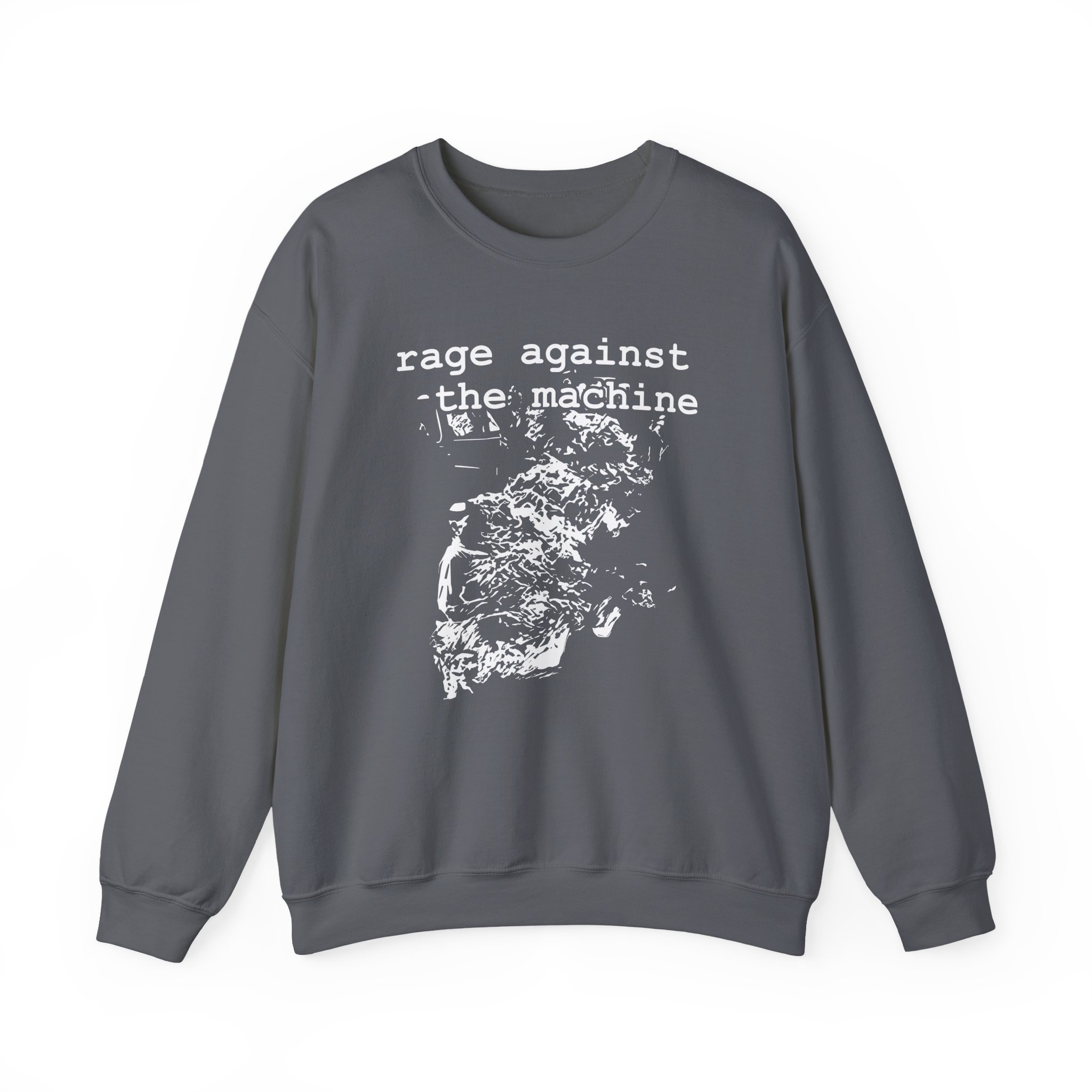 Rage Against the Machine Ratm Cover Tracklist Unisex Heavy Blendâ„¢ Crewneck Sweatshirt