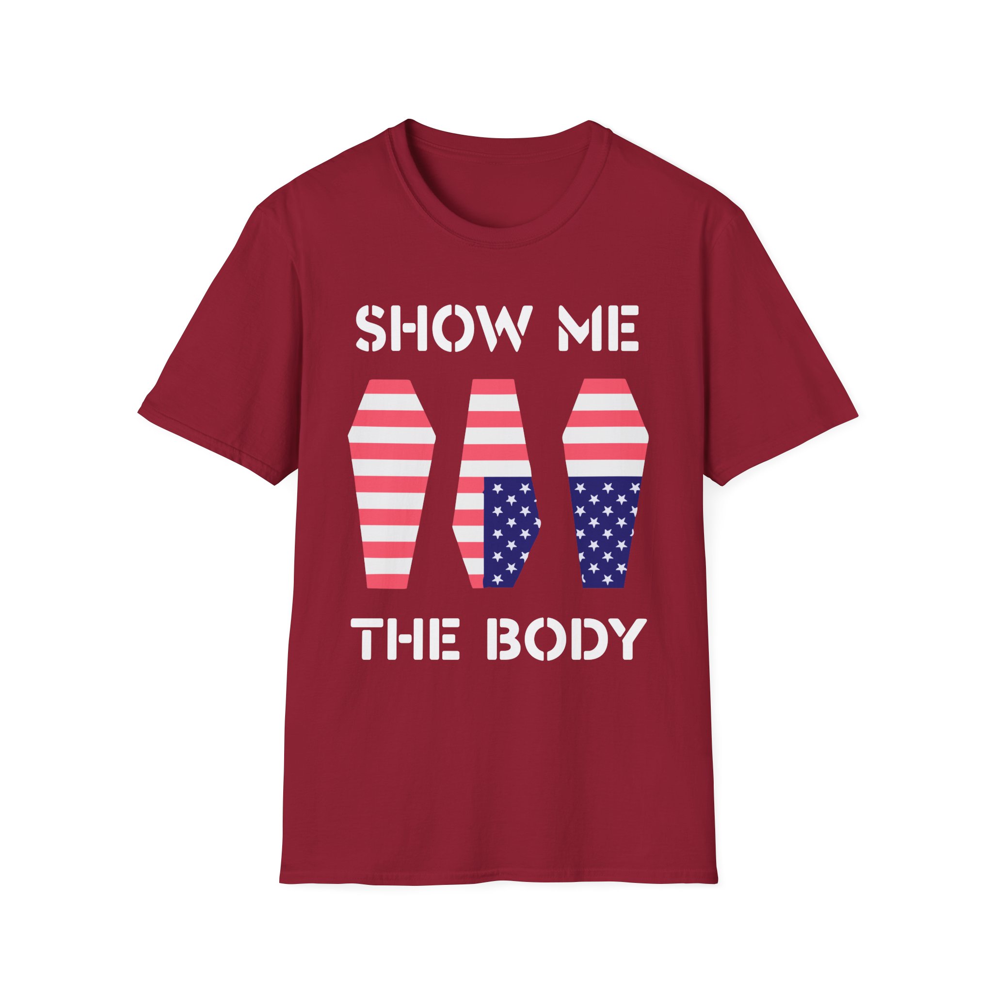 Show Me the Body Coffin Unisex Softstyle T-Shirt