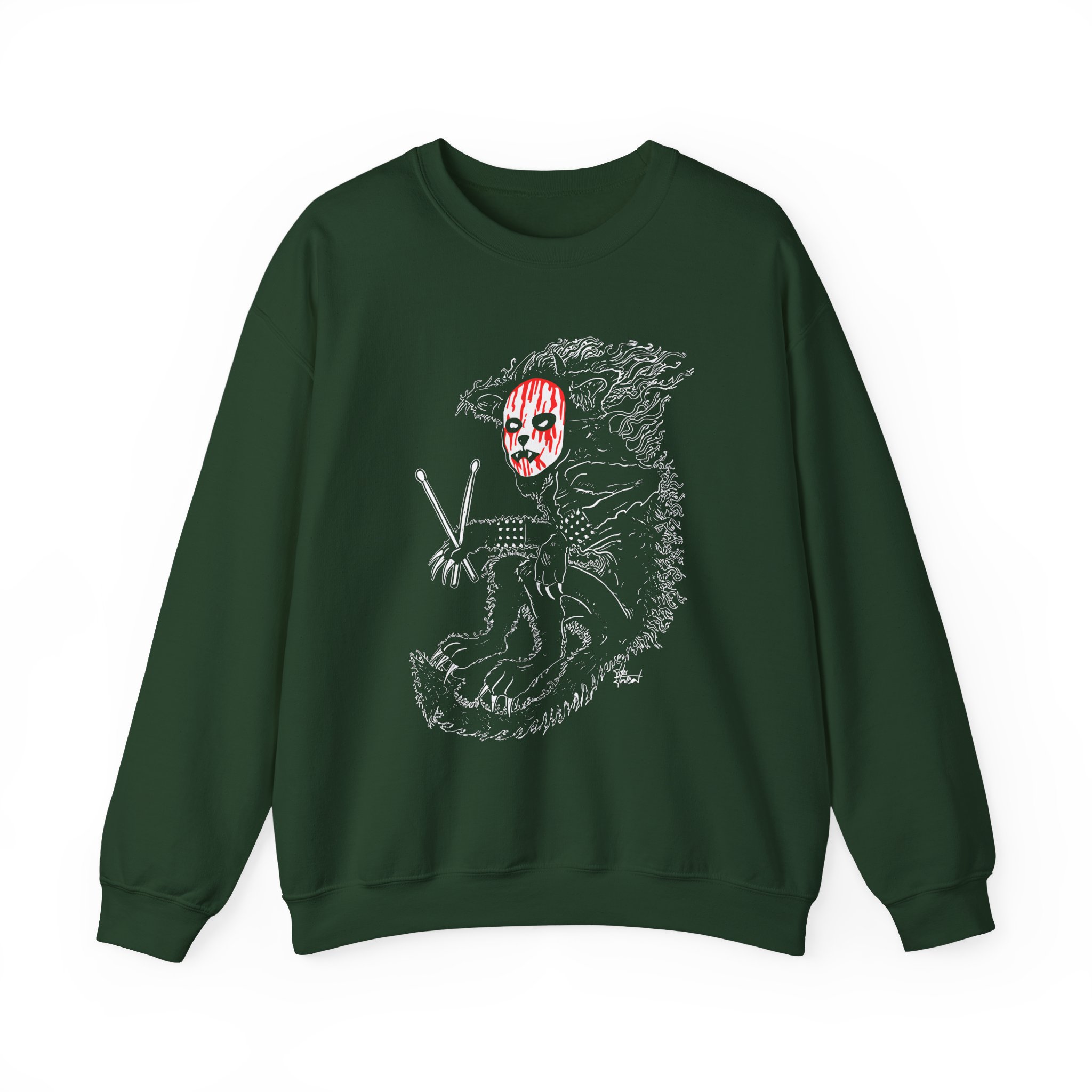 Murderdolls Joey Jordison Joey Cat Blood Mask Unisex Heavy Blendâ„¢ Crewneck Sweatshirt