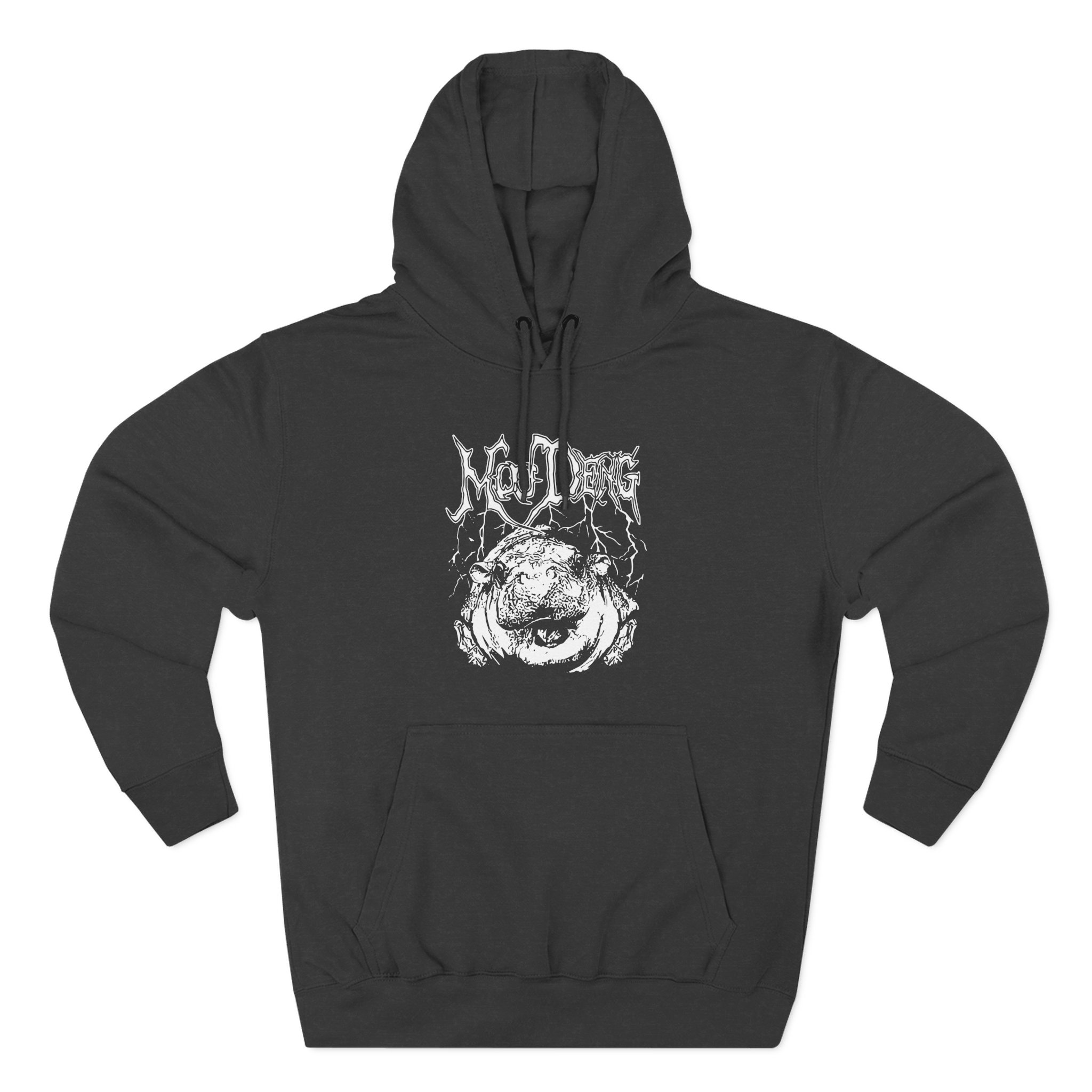Moo Deng Three-Panel Fleece Hoodie