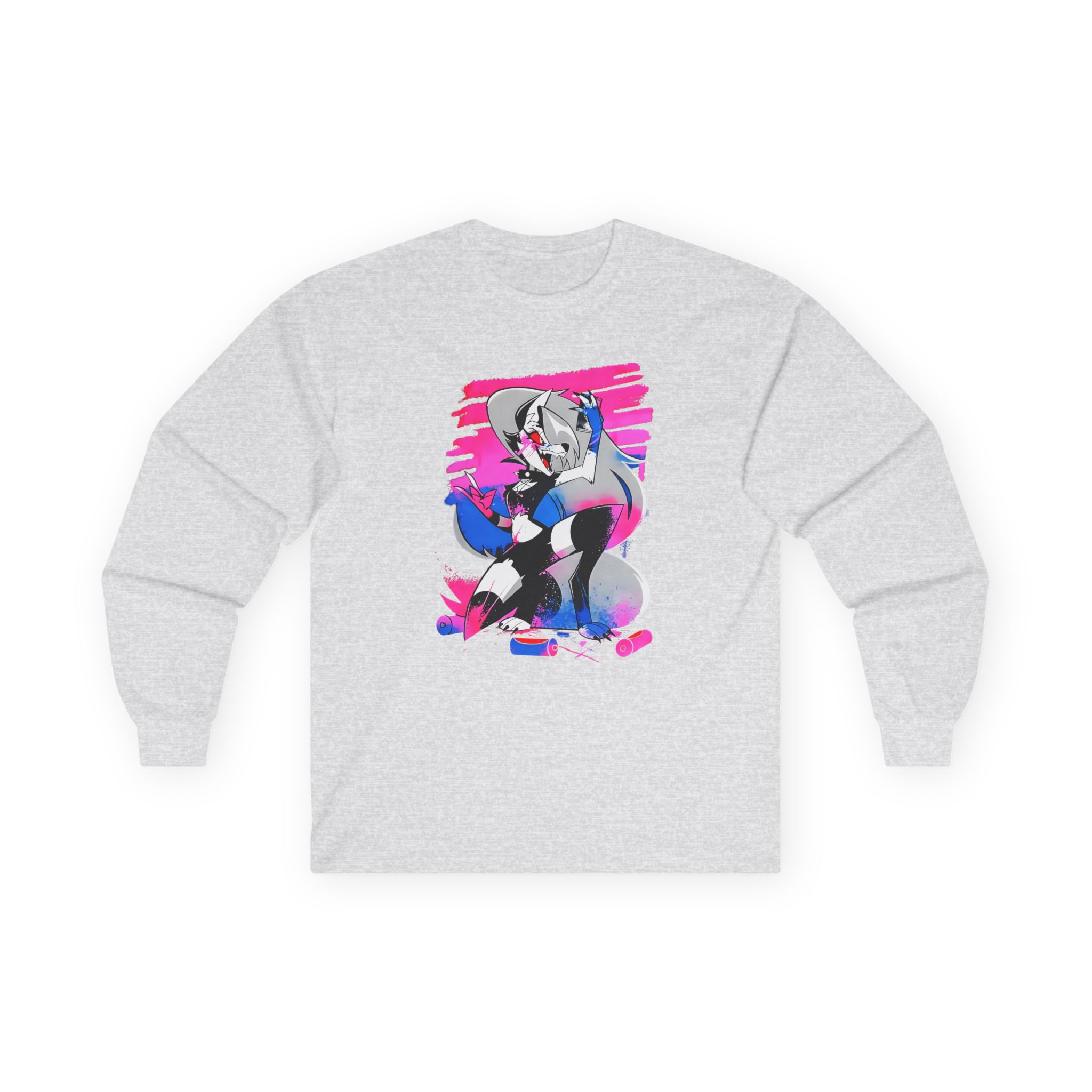 Helluva Boss Loona Micro Ribbed Unisex Ultra Cotton Long Sleeve Tee